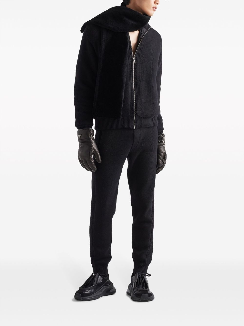 triangle-logo cashmere cardigan - 2