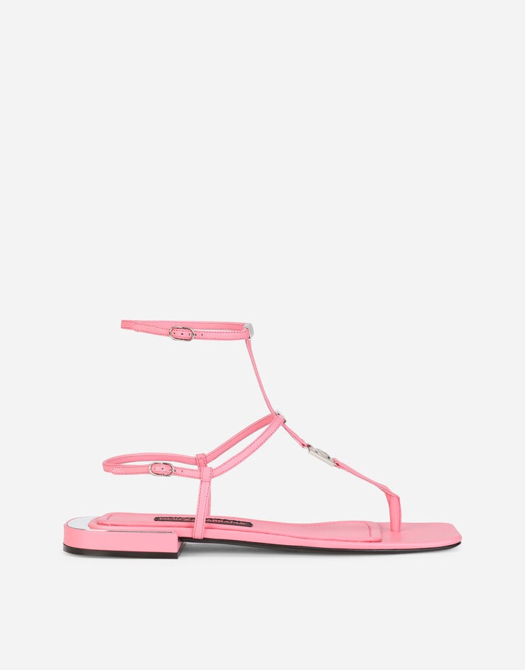 Nappa leather DG thong sandals - 1