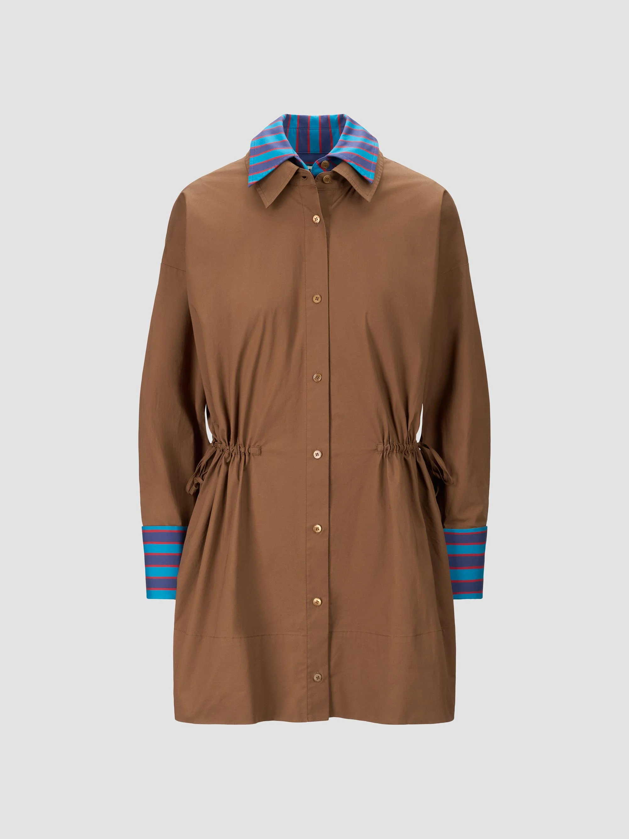 Women's Uptown Mini Shirtdress - Cigar Potter Stripe - 1