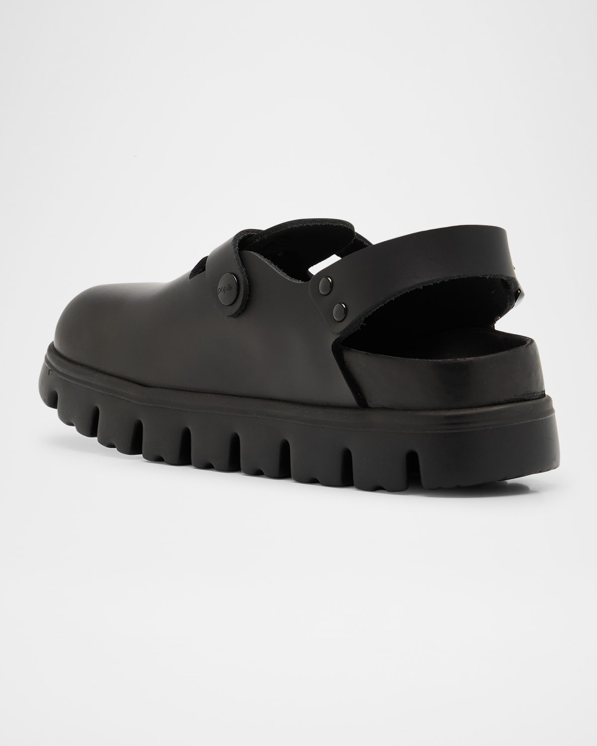 Tokio Exquisite Flatform Leather Clogs - 2