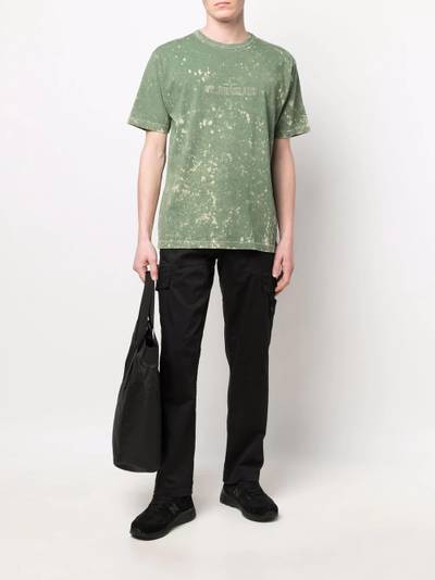 Stone Island logo-embroidered bleached T-shirt outlook