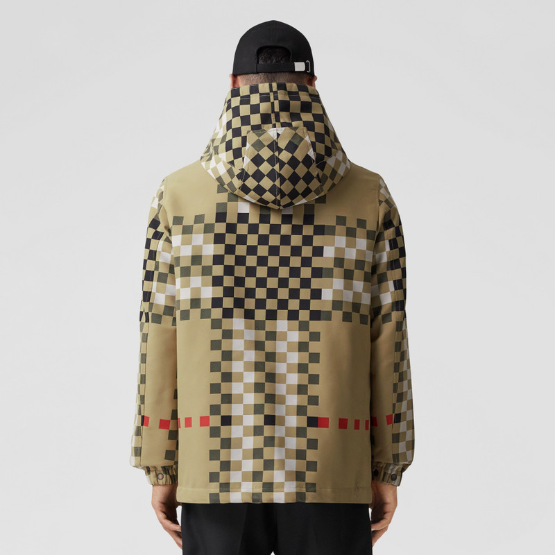 Pixel Check Nylon Hooded Jacket 3