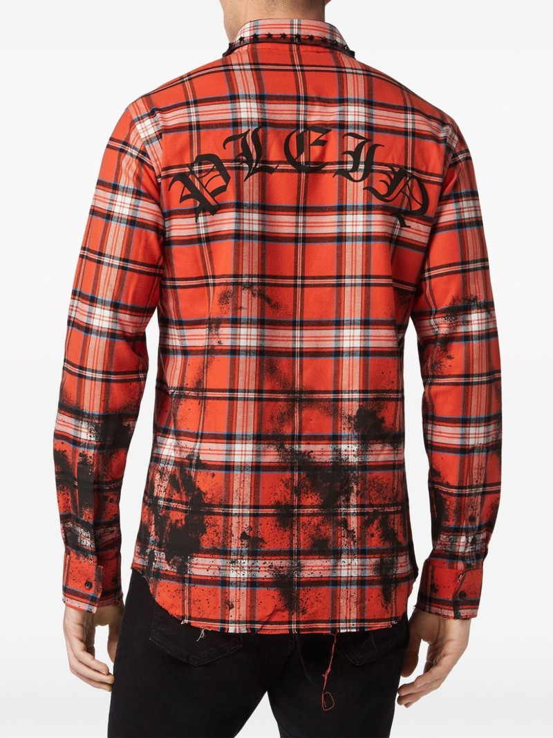 Gothic Plein tartan-print shirt 4
