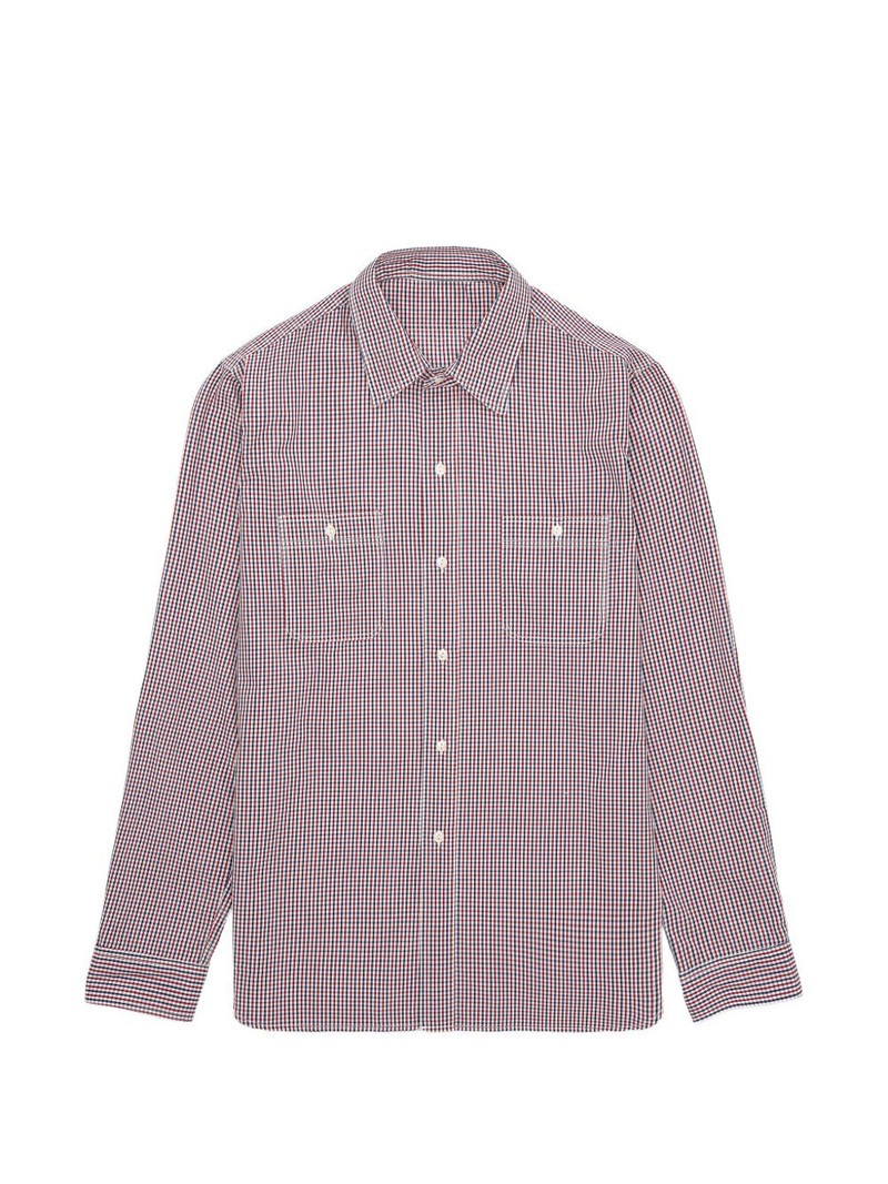 Work plaid patch-pocket shirt 1