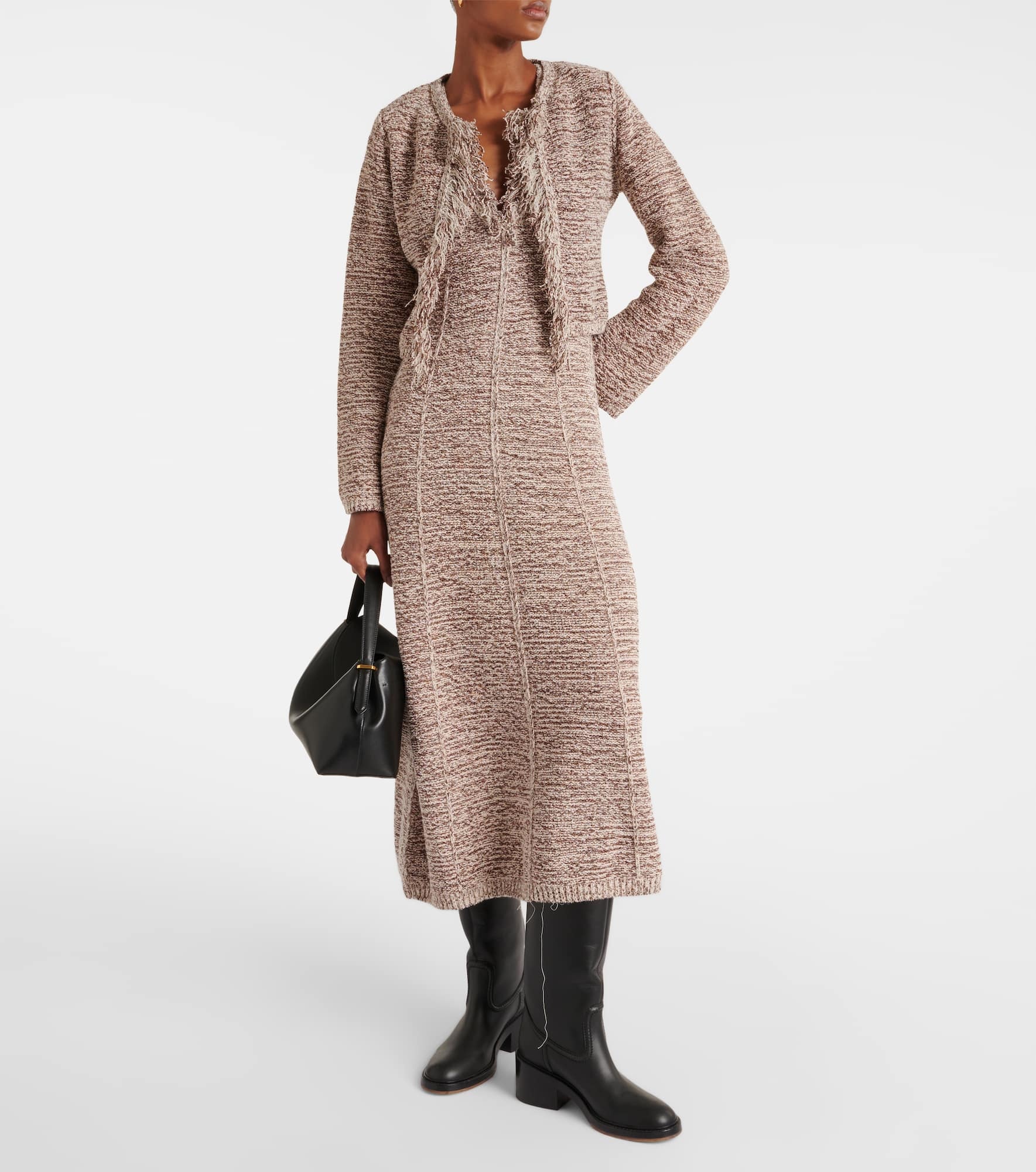 Autumn Sparkle knitted midi dress - 2