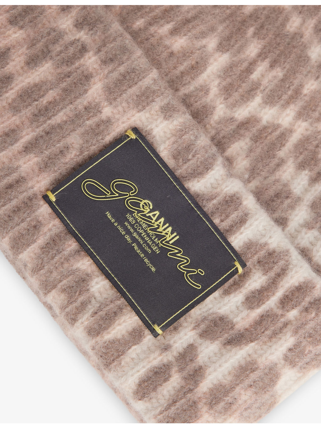 Graphic Print Wool Blend Beanie - 2