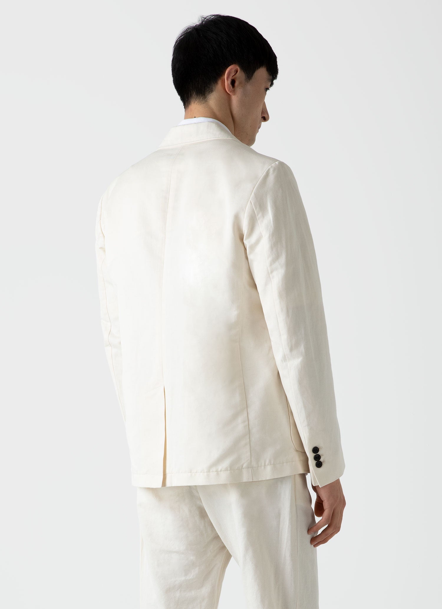 Undyed Cotton Linen Unstructured Blazer - 4