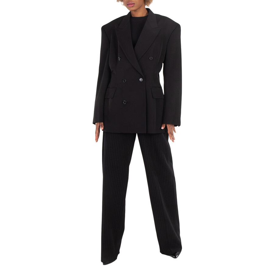 Balenciaga Double-Breasted Cinched Wool Blazer - 4