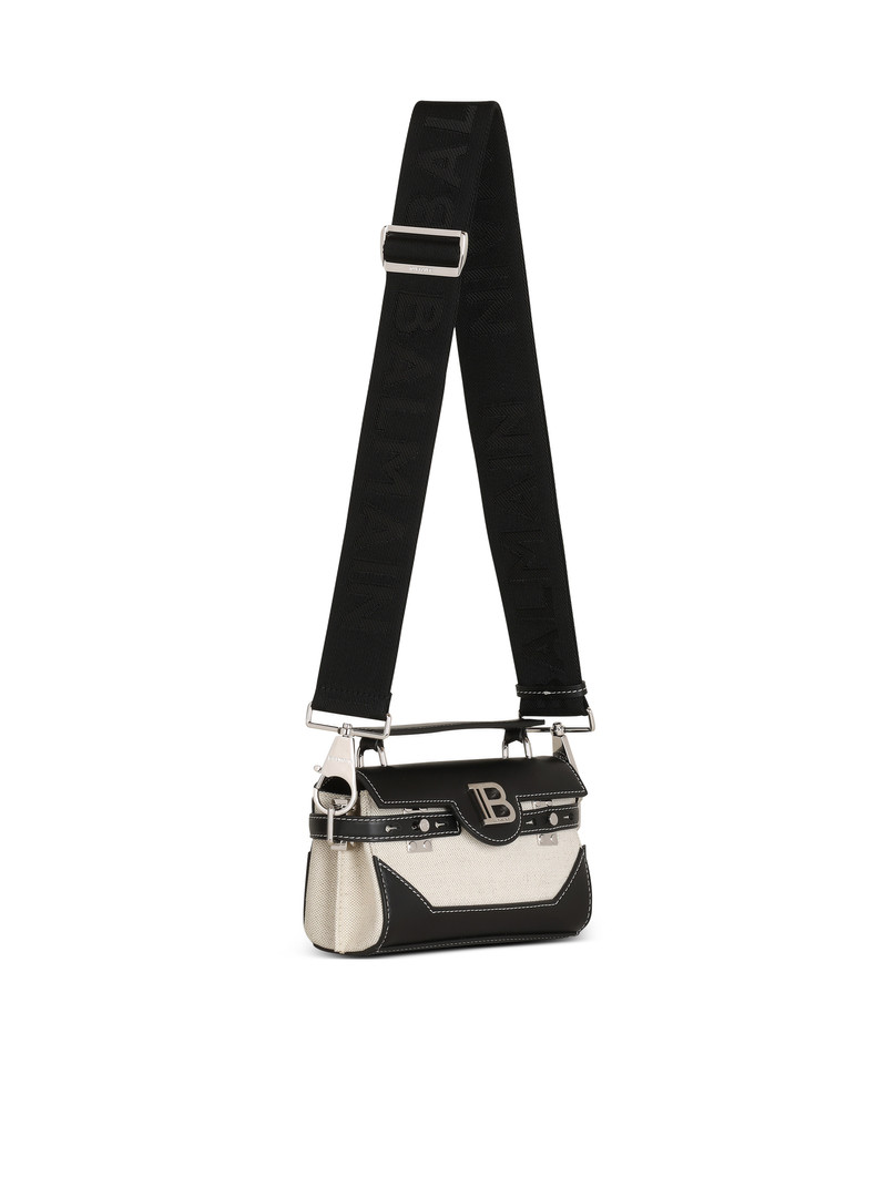Balmain B-Buzz 19 Canvas bag in smooth leather outlook