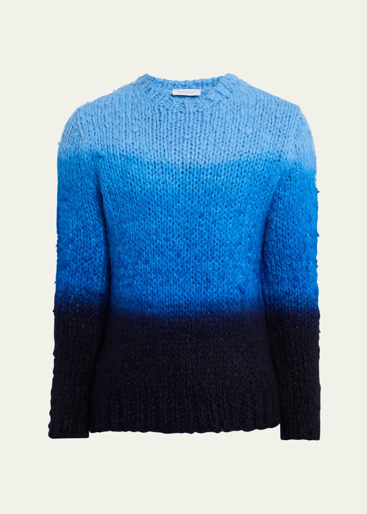 Men's Aion Cashmere Dip-Dye Knit Crewneck Sweater - 1