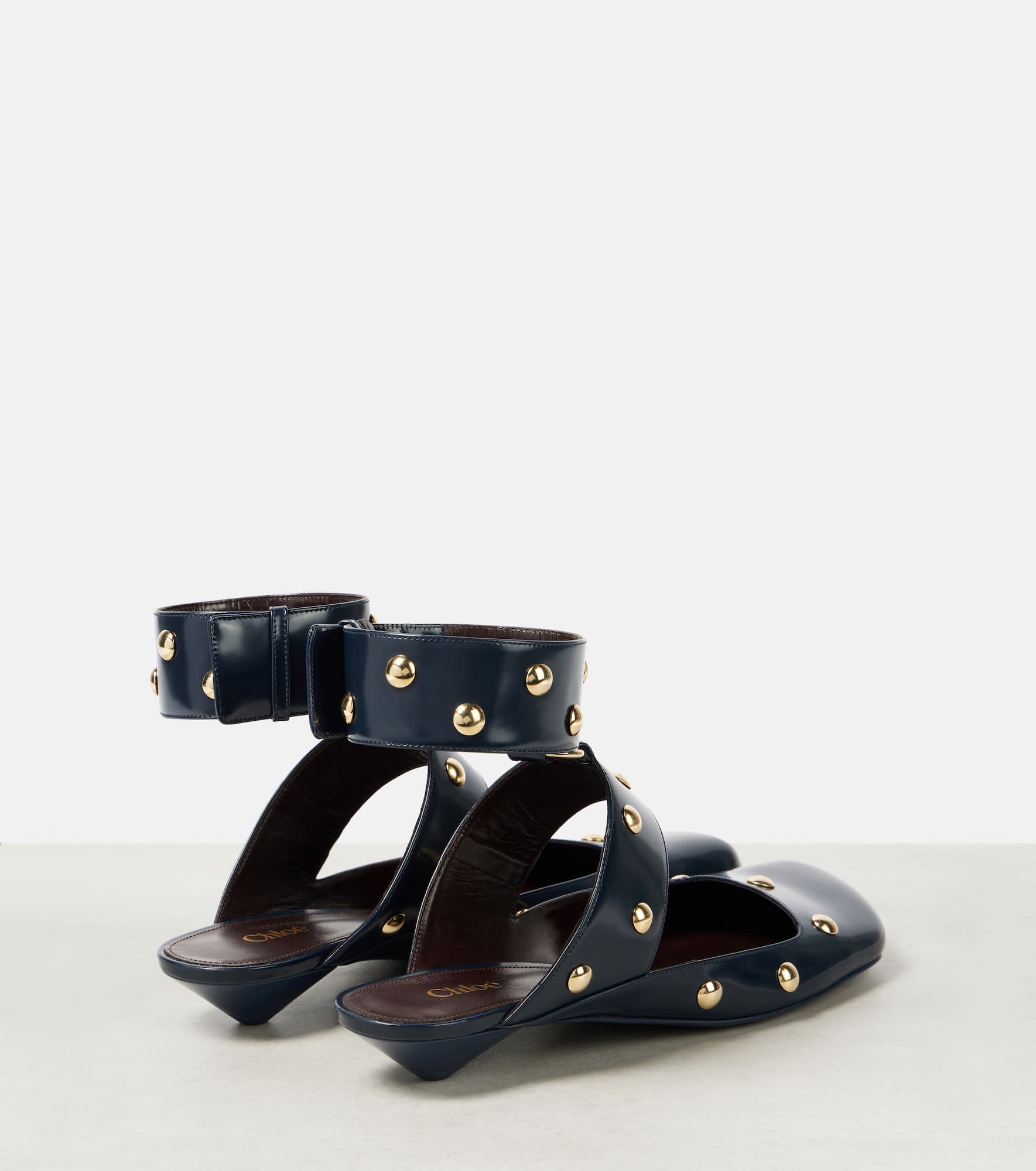 Jade studded leather sandals - 2