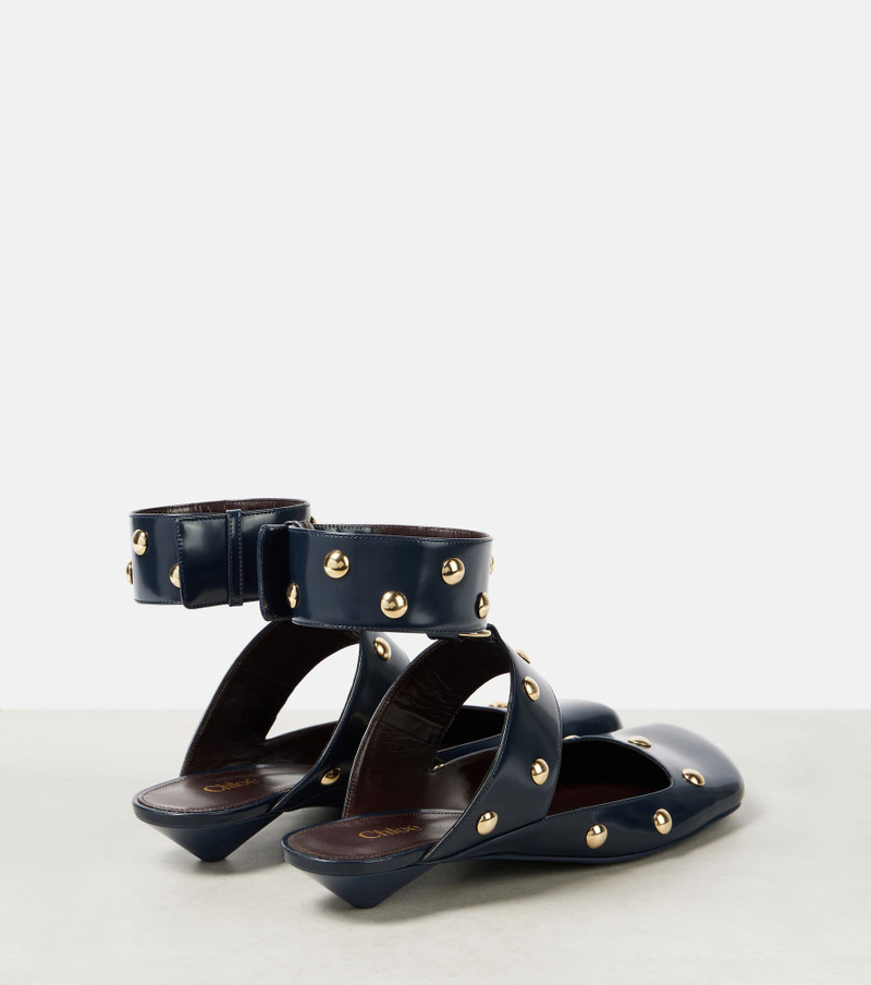 Chloé Jade studded leather sandals outlook