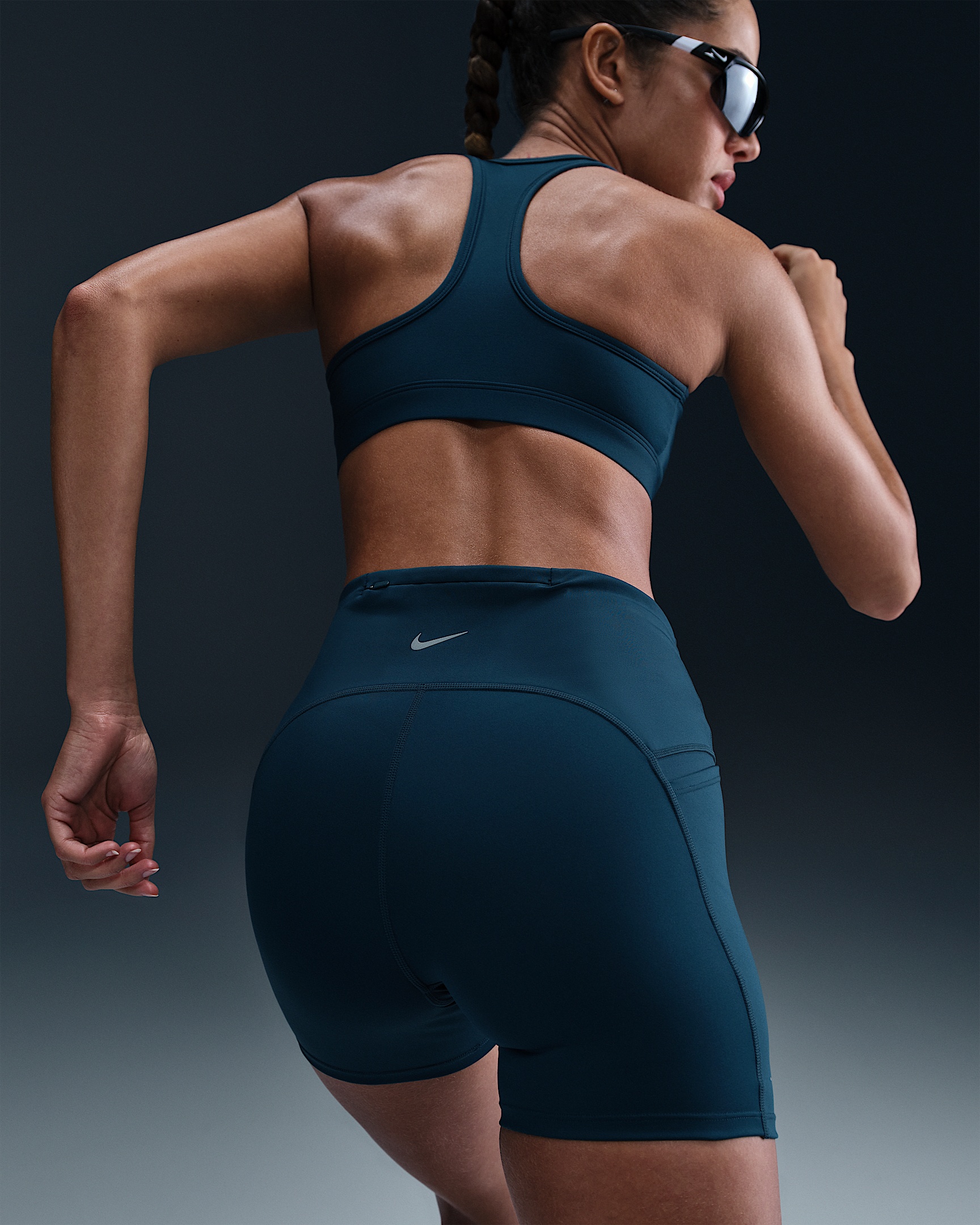 Nike Swift Women's High-Waisted 4" Tight Running Shorts with Pockets - 3