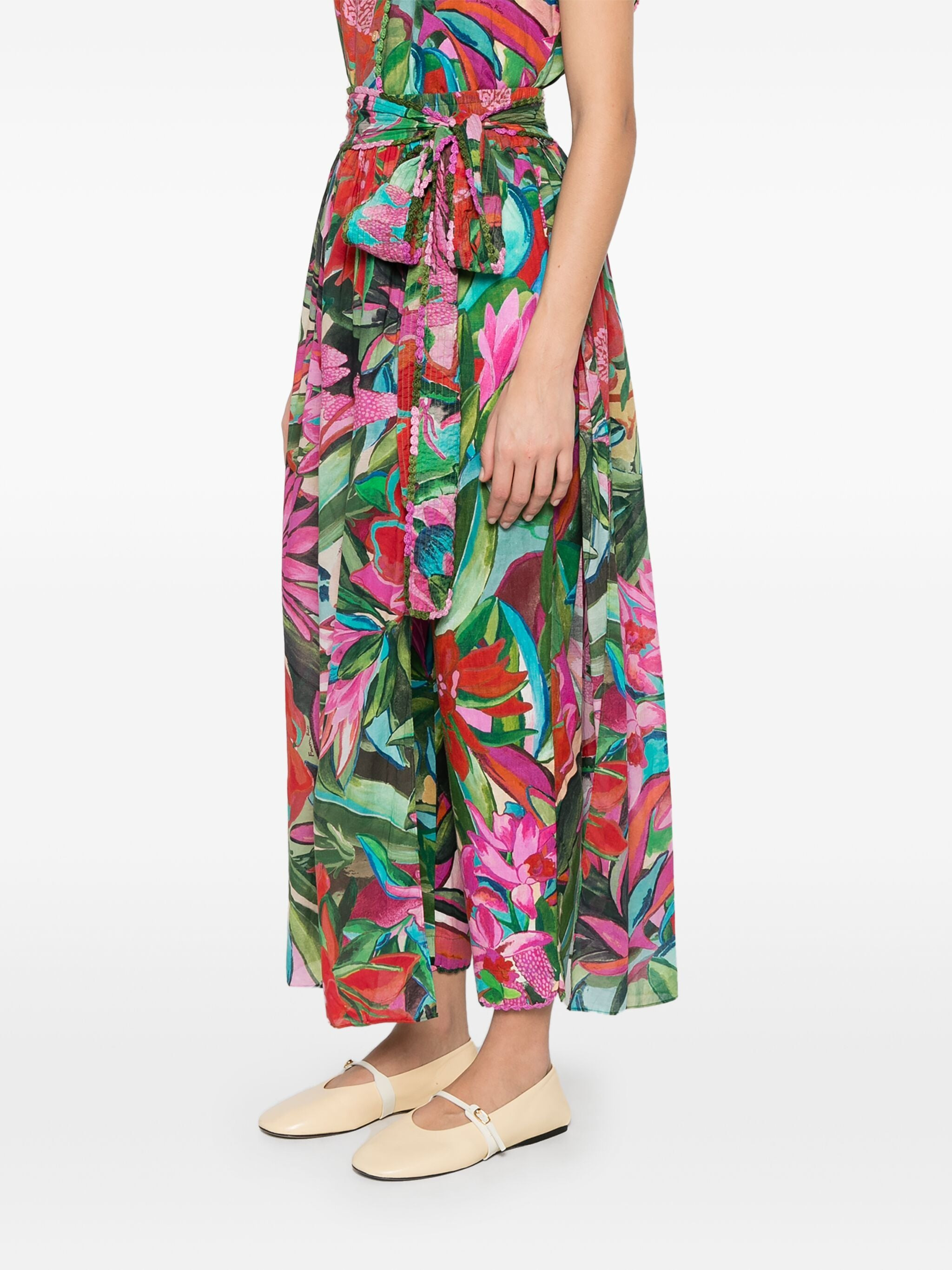 Farm Rio Floral-print Midi Skirt - 5