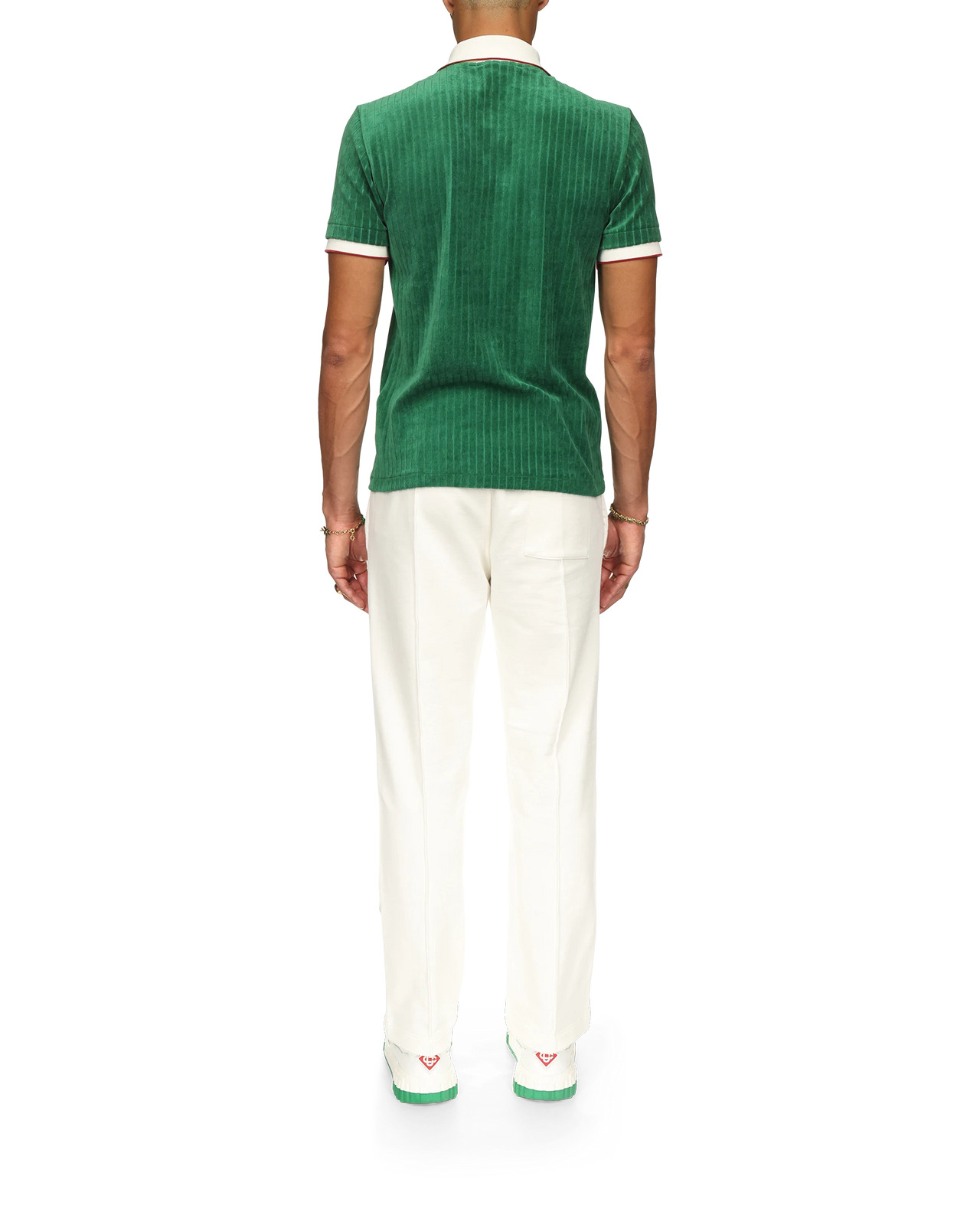 Rib Velour Polo Shirt | Casablanca Paris - 4