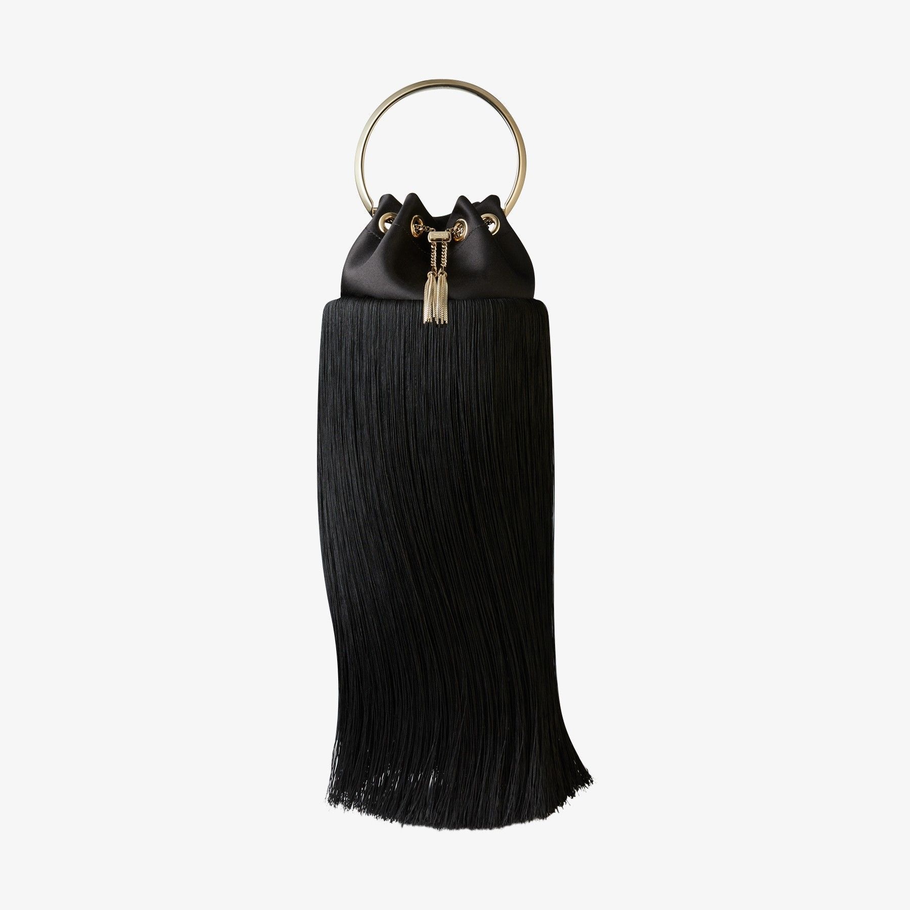 Bon Bon
Black Satin Bag with Fringes - 1
