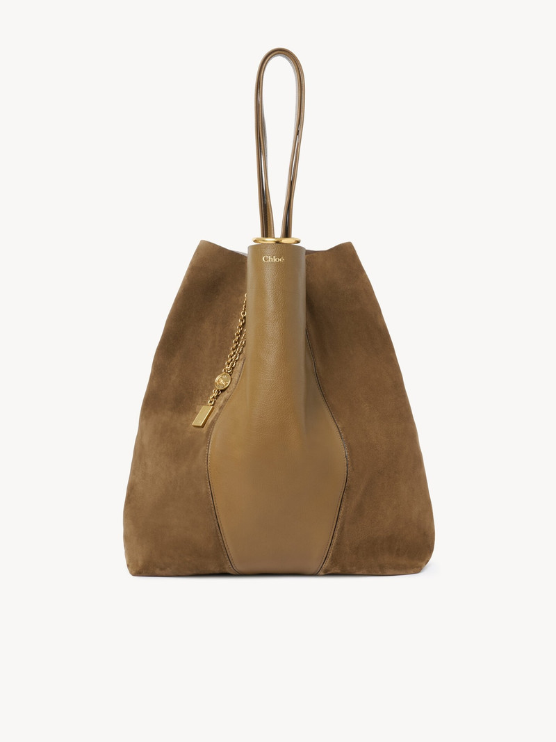 Chloé LARGE CHLOÉ SPIN TOTE BAG IN GRAINED & SUEDE LEATHER outlook