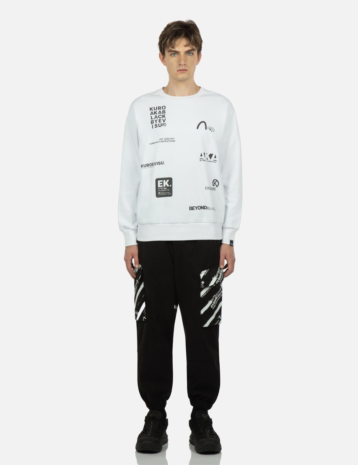 Logo Printed Pannels Cargo Pants - 6