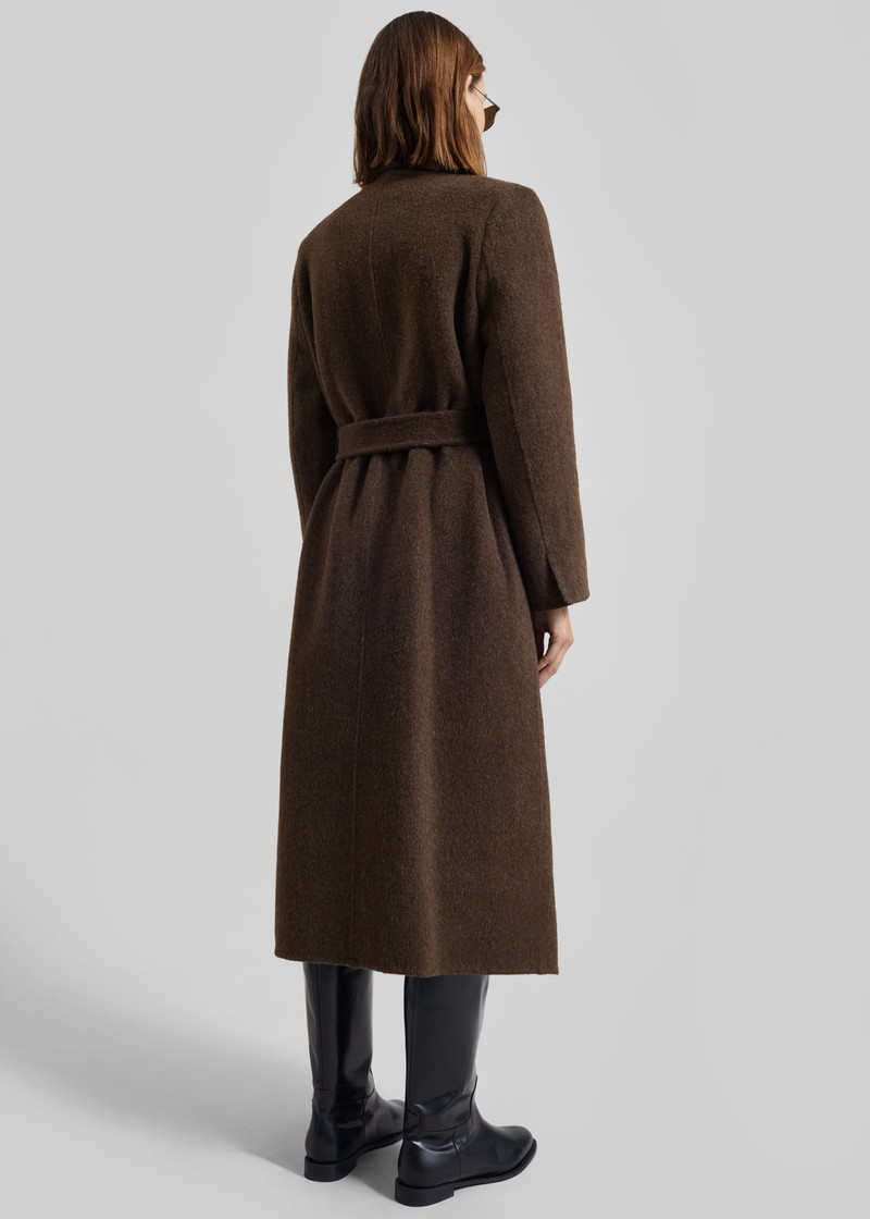 Arlene Wool Belted Coat - Brown 7