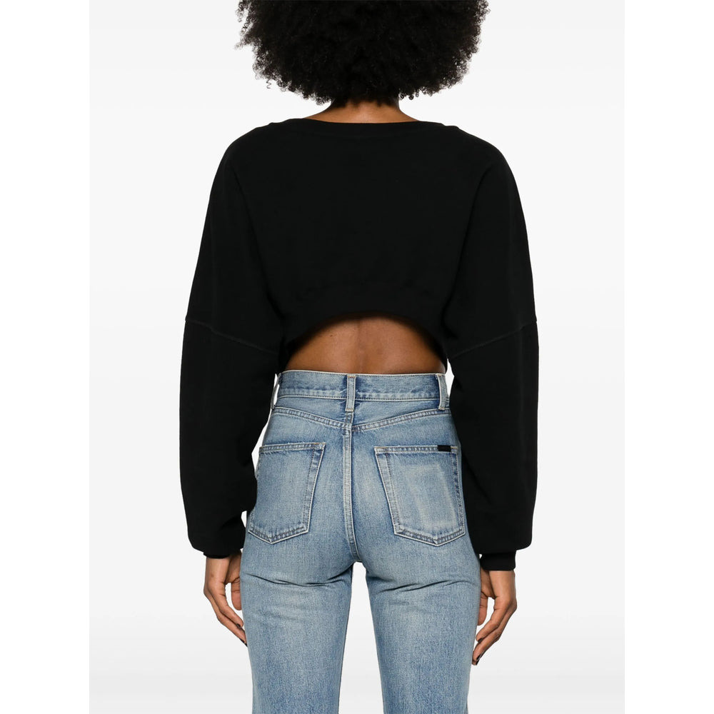 Saint Laurent Black Tops - Sweatshirts Women - 5