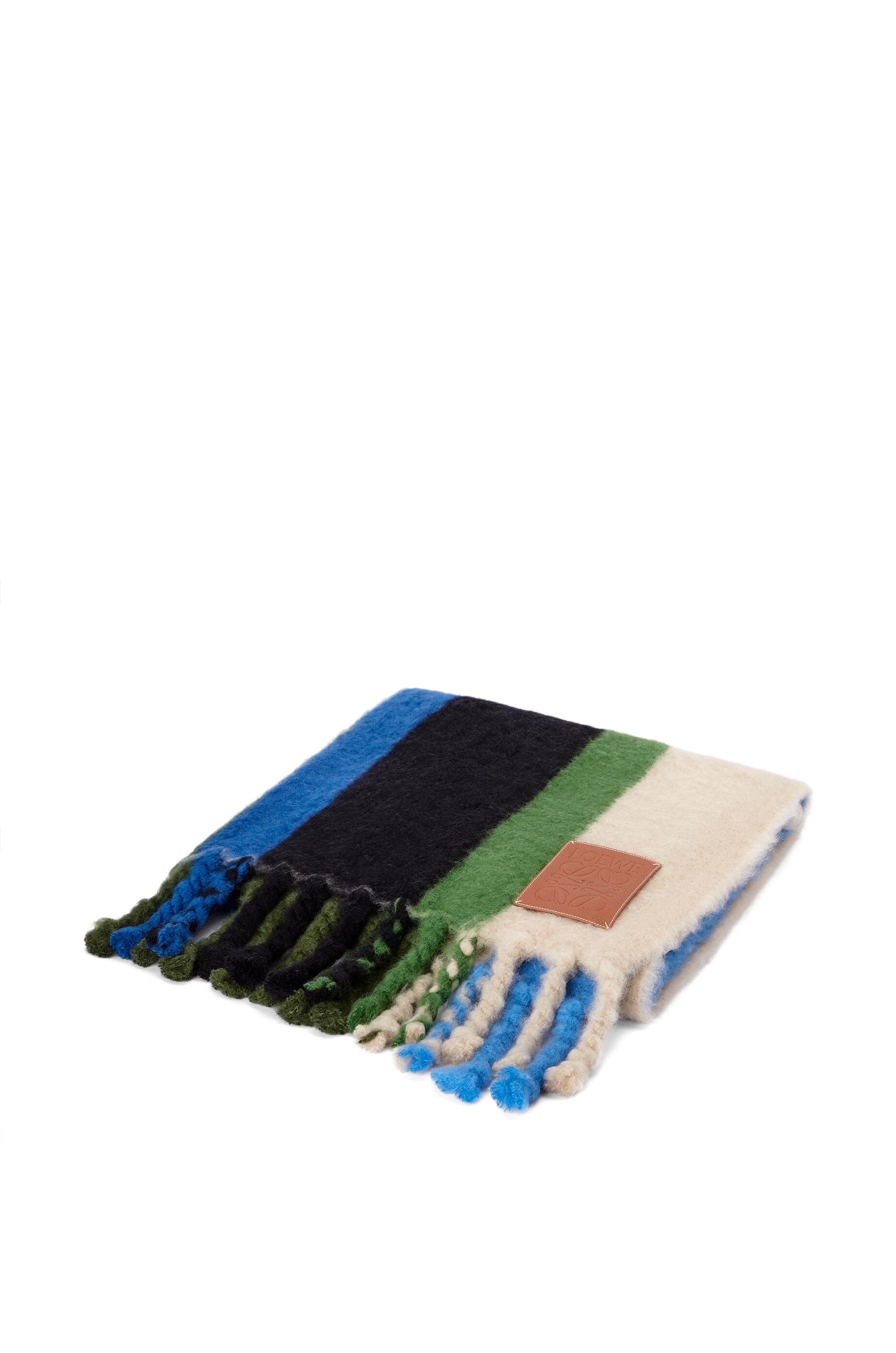 Stripe blanket in mohair and wool - 1