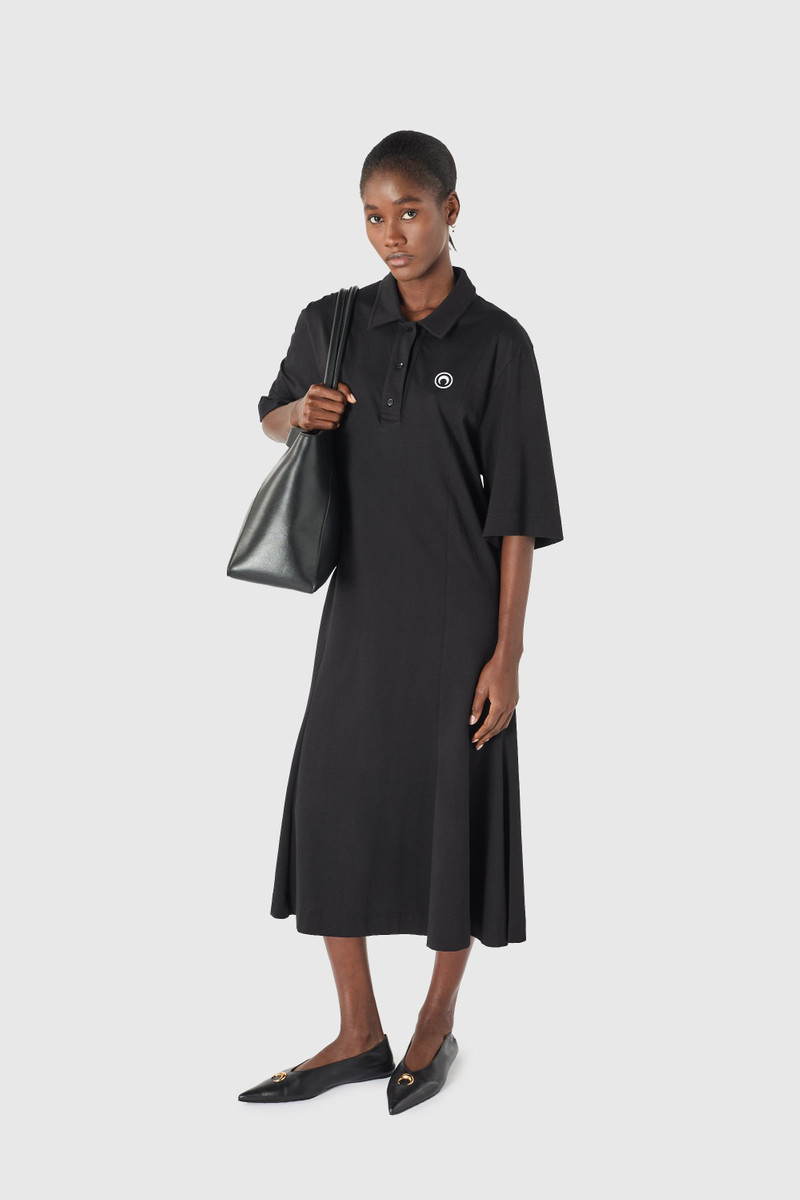 Marine Serre MOON LOGO JERSEY POLO LONG DRESS outlook