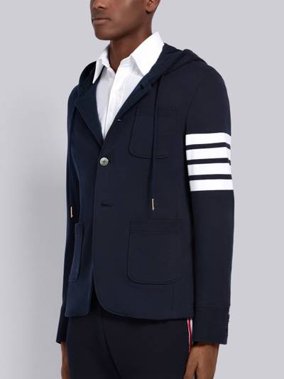 Thom Browne 4-Bar hooded cardigan outlook