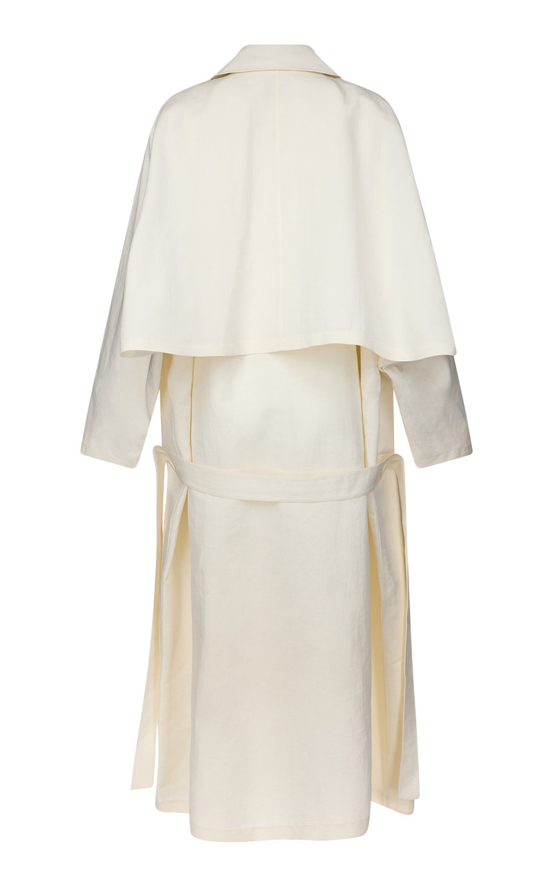 FFORME Orly Unstructured Cotton-Silk Trench Coat off-white outlook