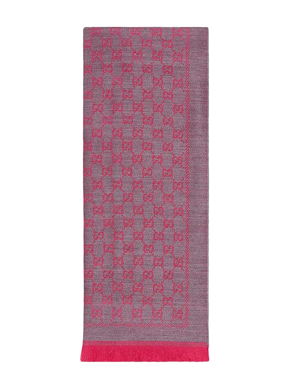 Wool GG jacquard scarf - 2