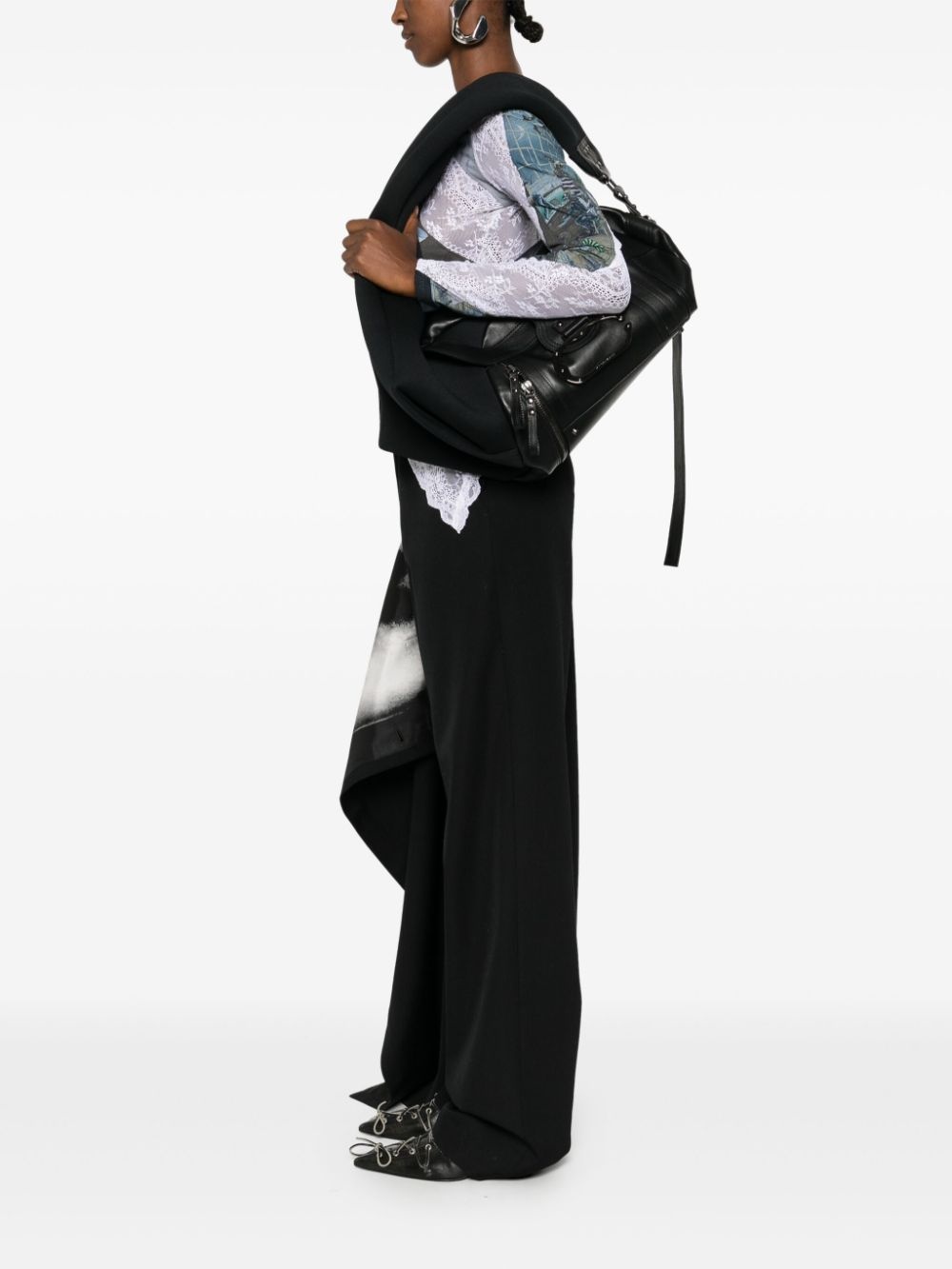 panelled shoulder bag - 2