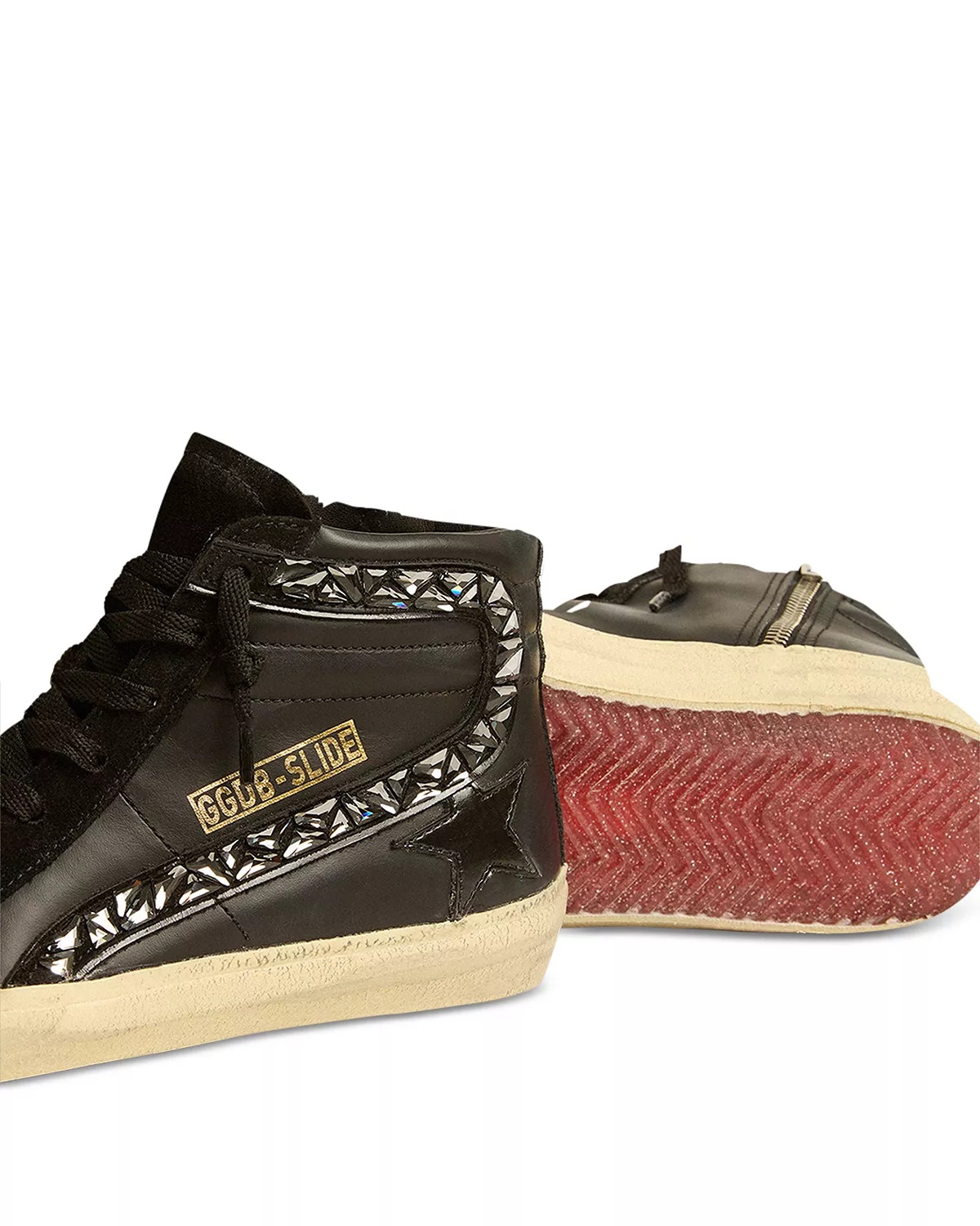 Women's Slide Embellished High Top Sneakers - 6