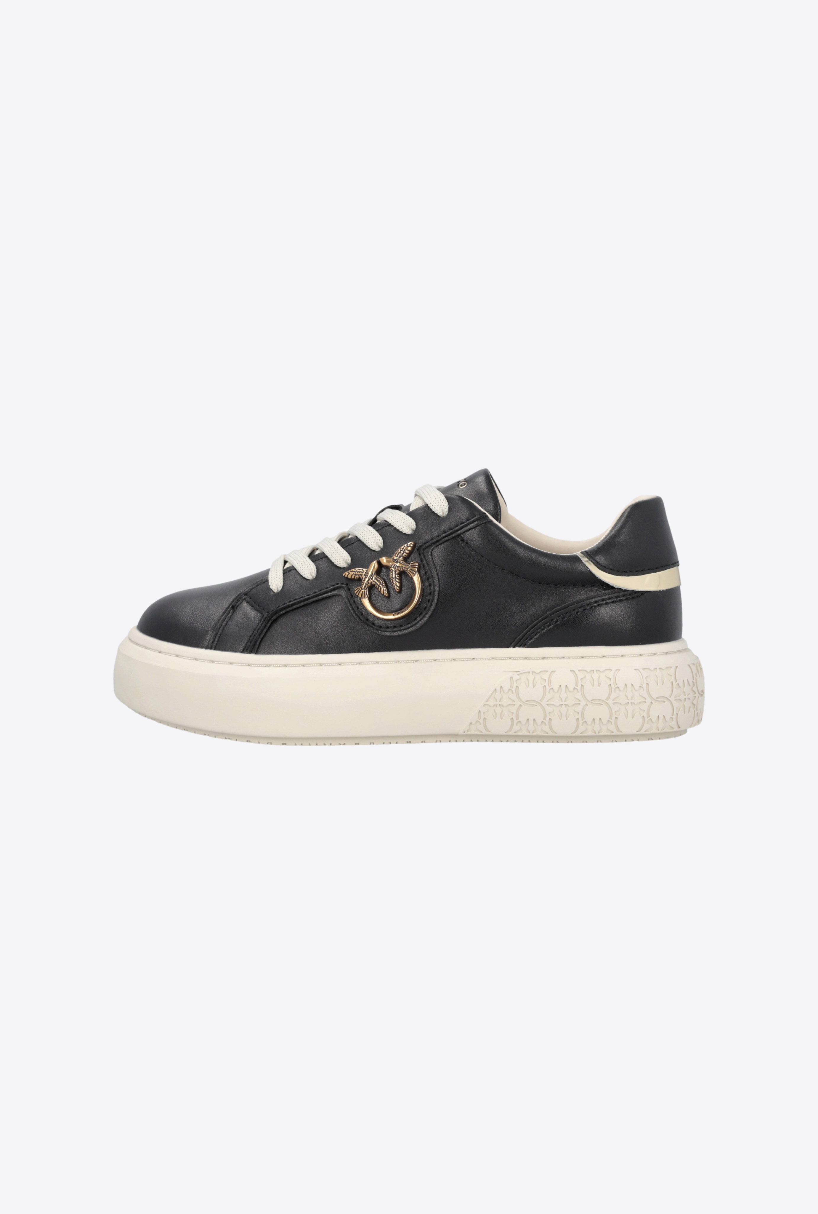 LEATHER SNEAKERS WITH LOVE BIRDS PLAQUE - 5