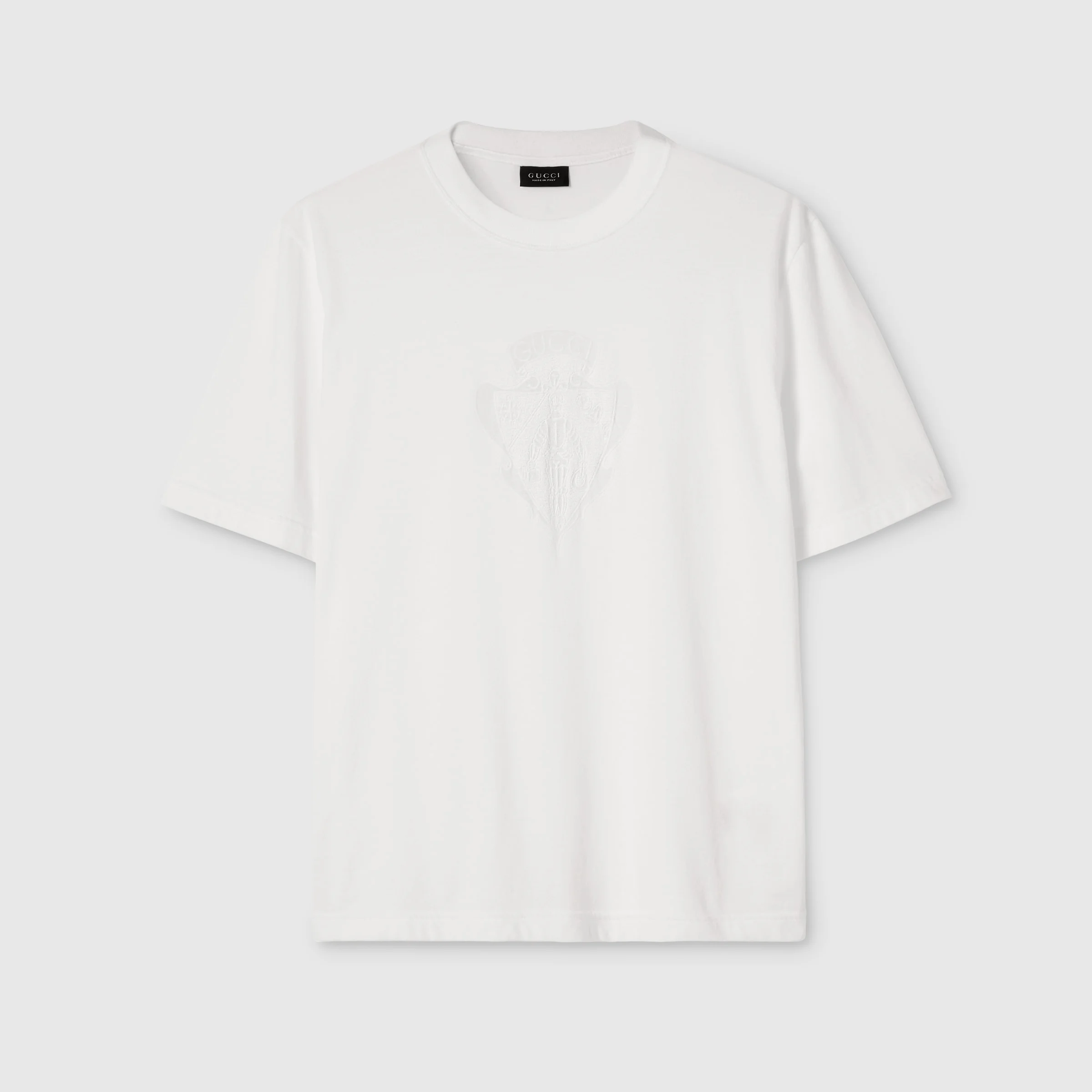 Cotton jersey T-shirt with devoré detail - 1