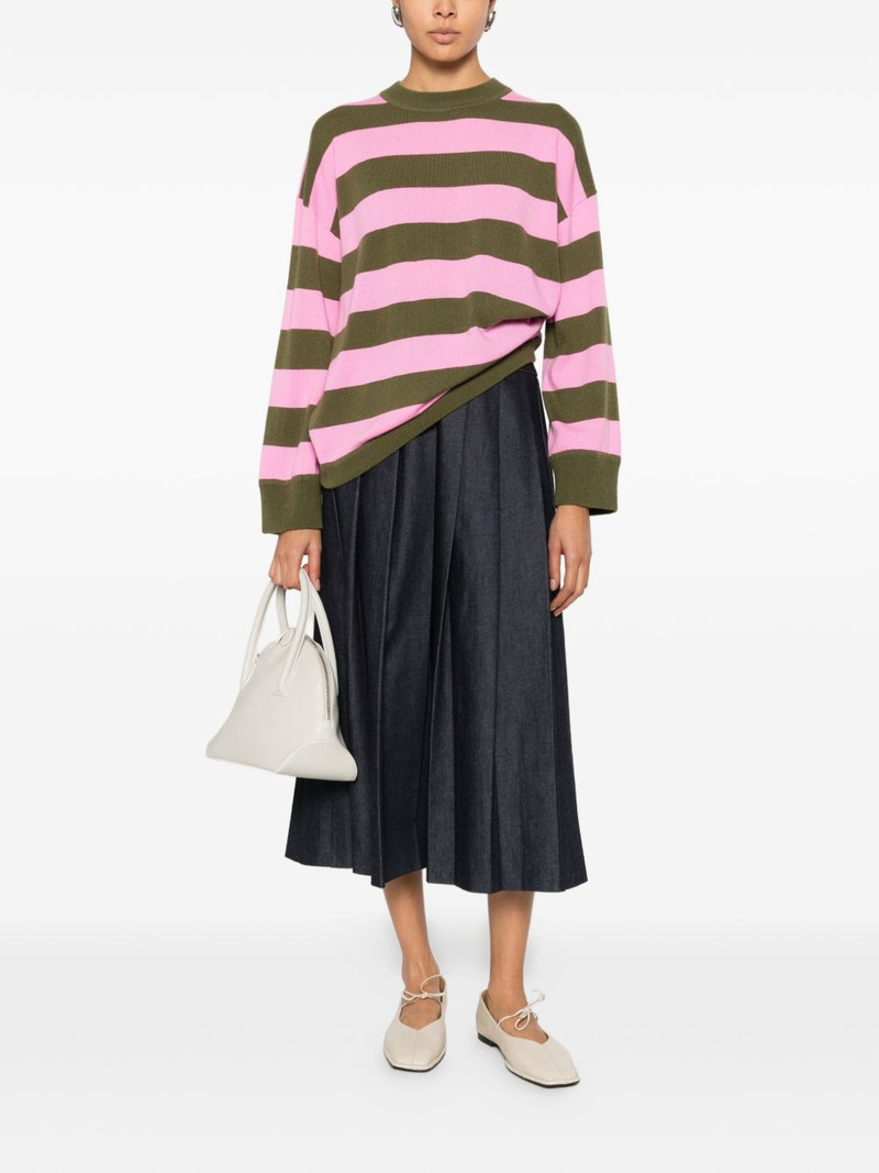 Allude striped-pattern sweater outlook