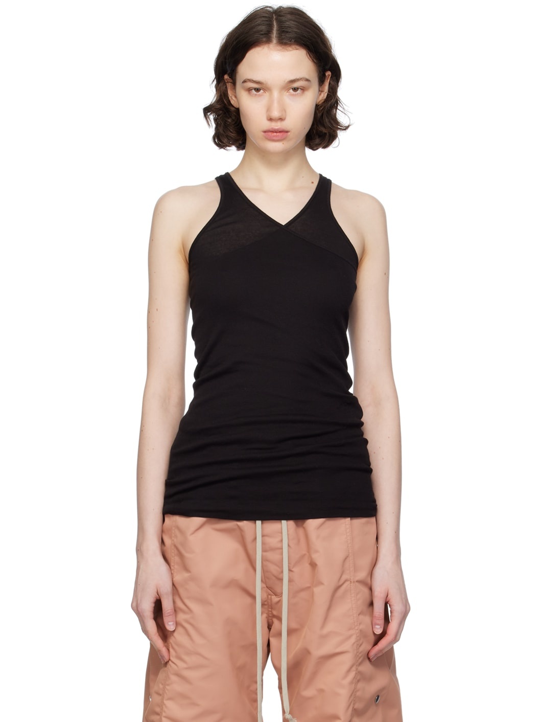 Black Double Ziggy Banana Tank Top - 1