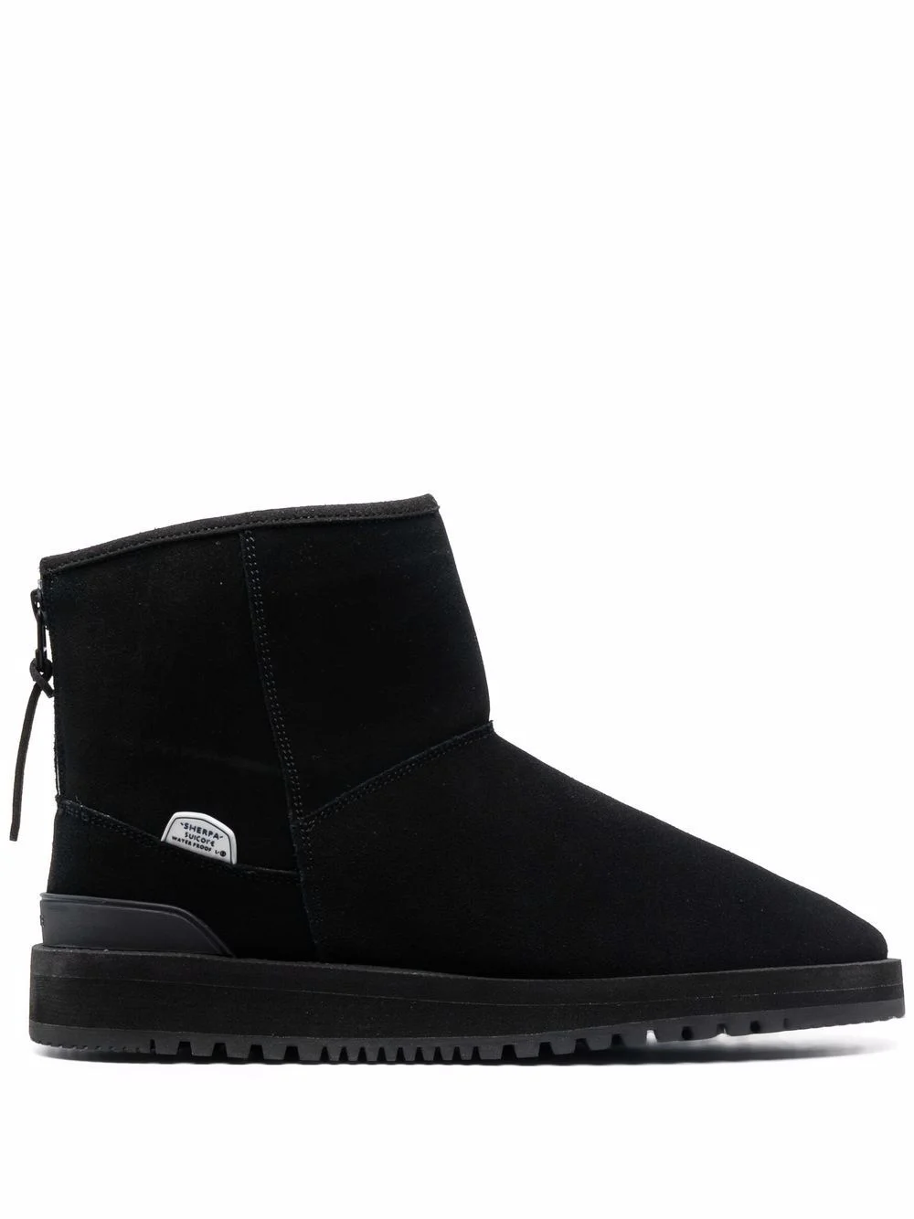 shearling-trim ankle boots - 1