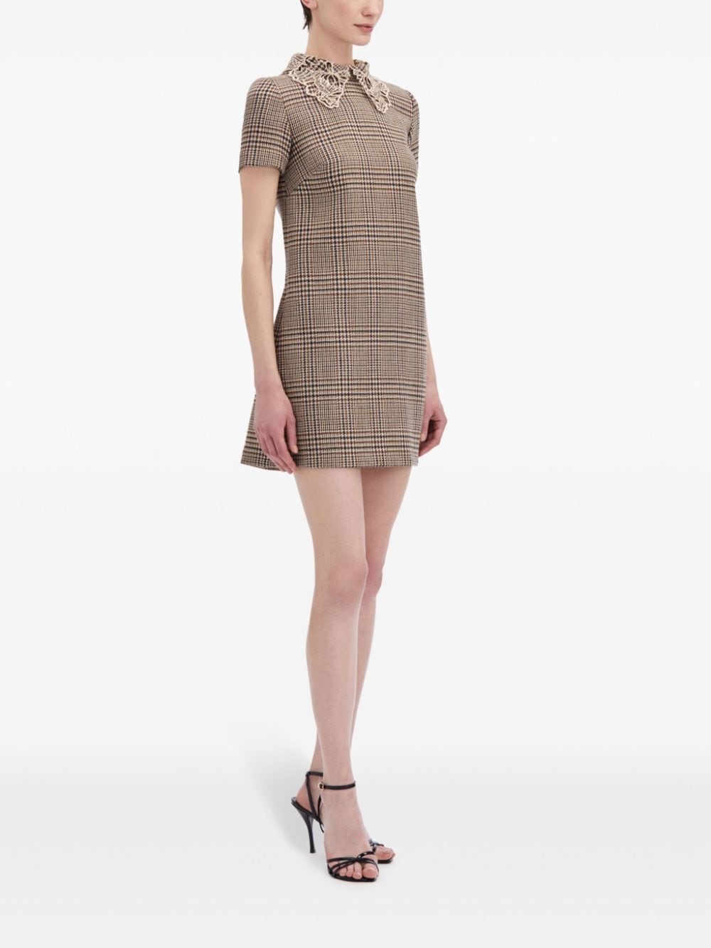 Oscar de la Renta plaid check dress farfetch REVERSIBLE