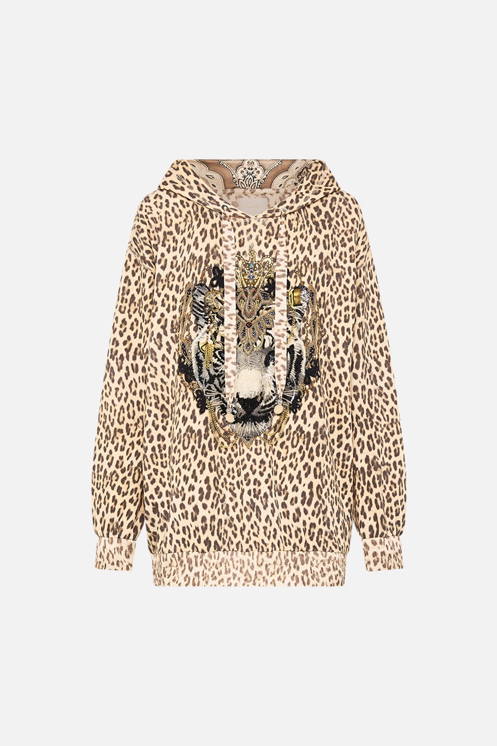 SILK BAND OVERSIZED HOODIE WITH POCKETS - 1