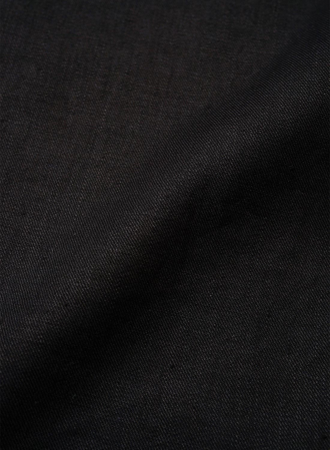 Open Collar Shirt Linen Fleece in Dark Navy - 9