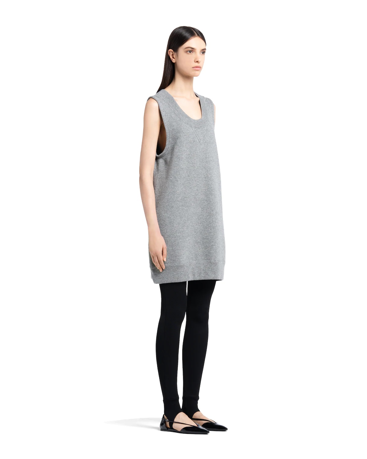 Sleeveless cashmere knit mini-dress - 3