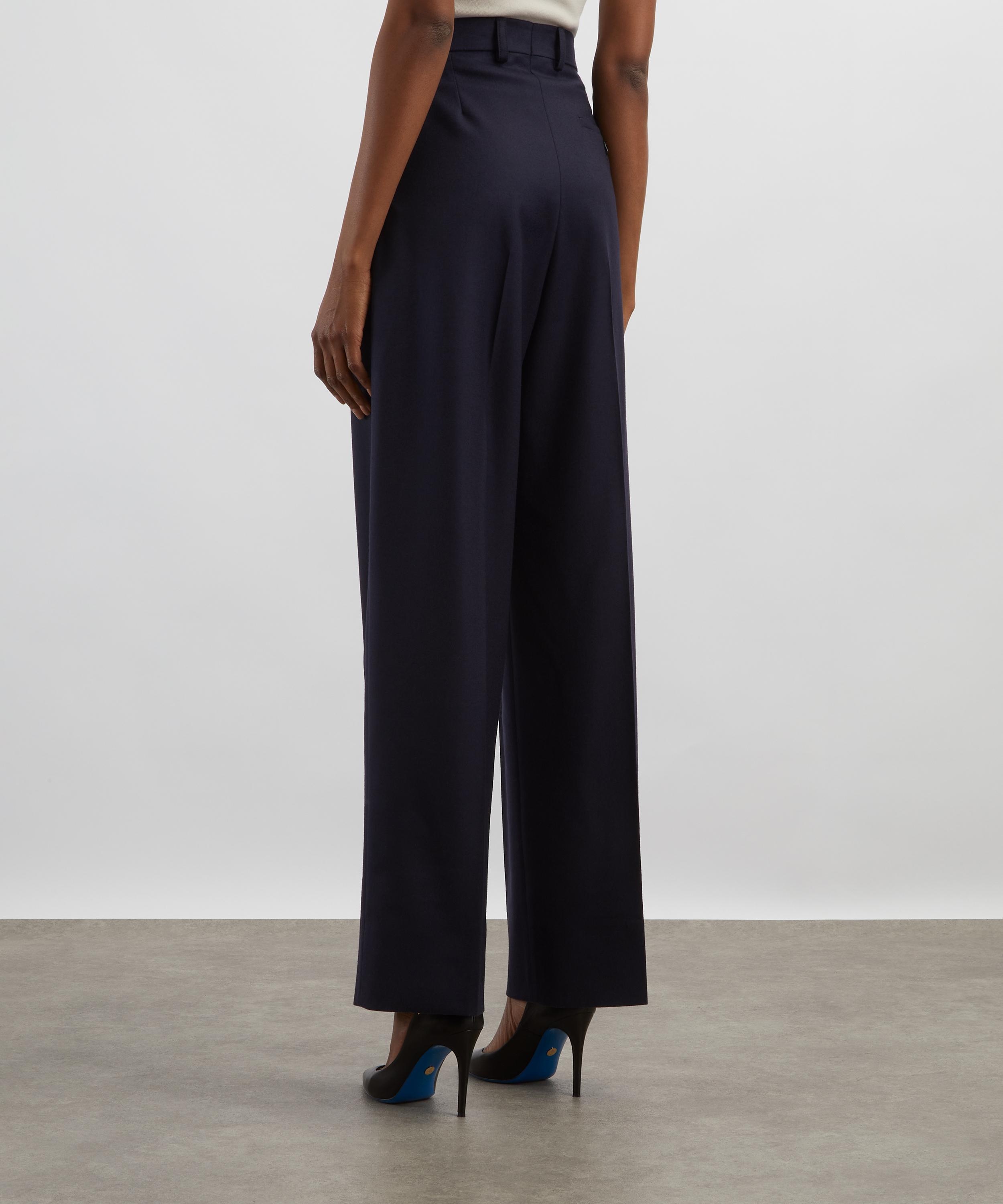 Flannel Loose Trousers - 4