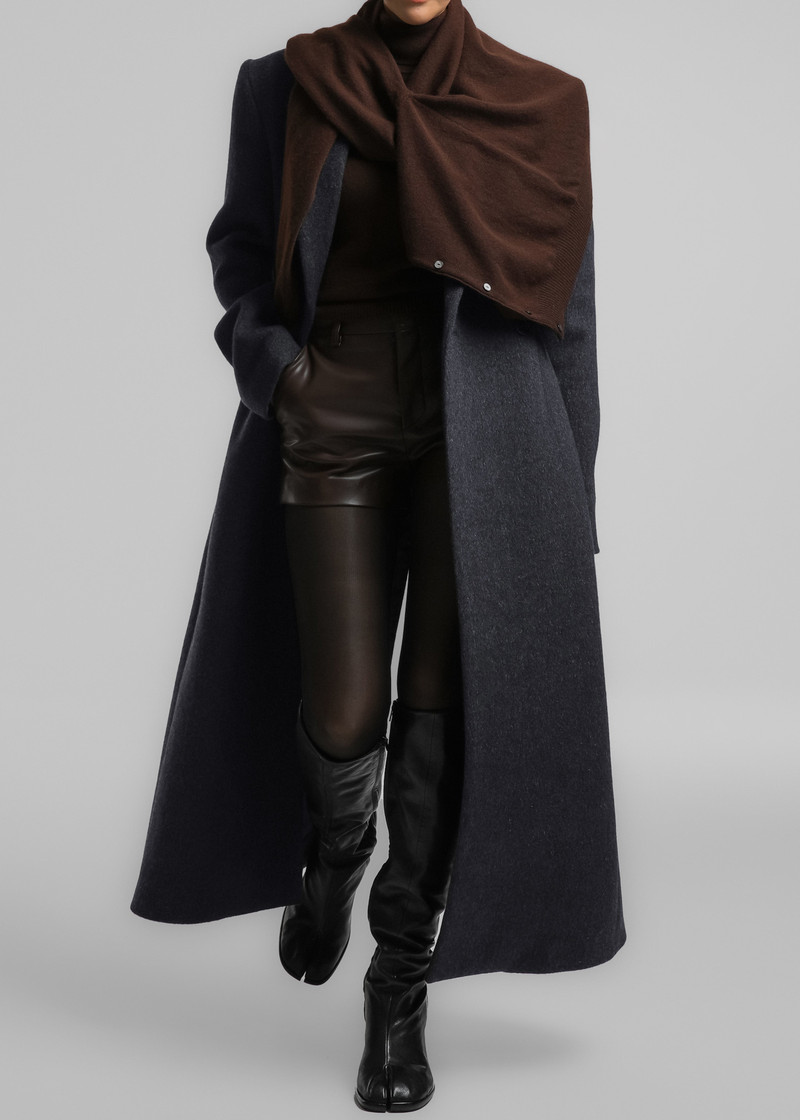 Melva Long Coat - Charcoal 9