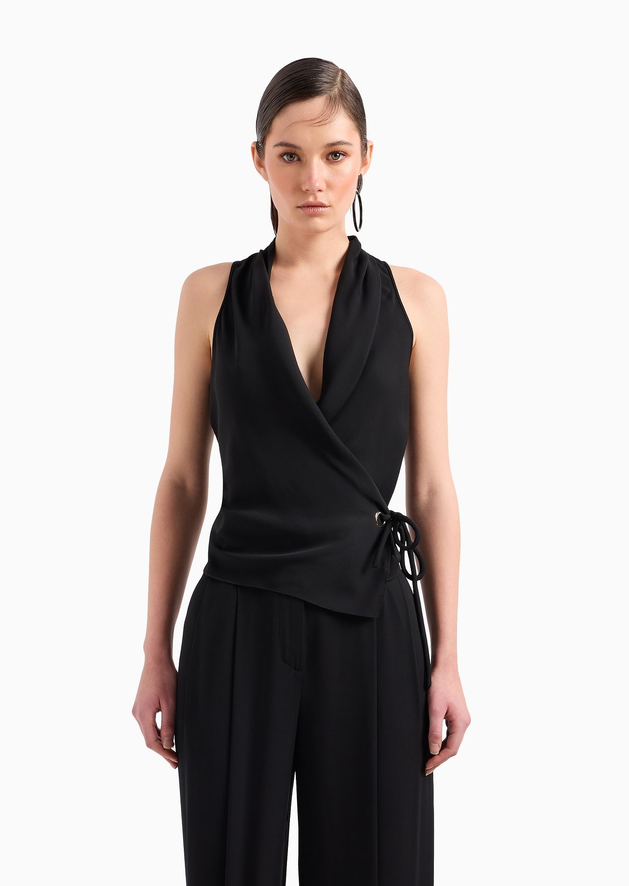 ASV organic silk cross-over top - 2