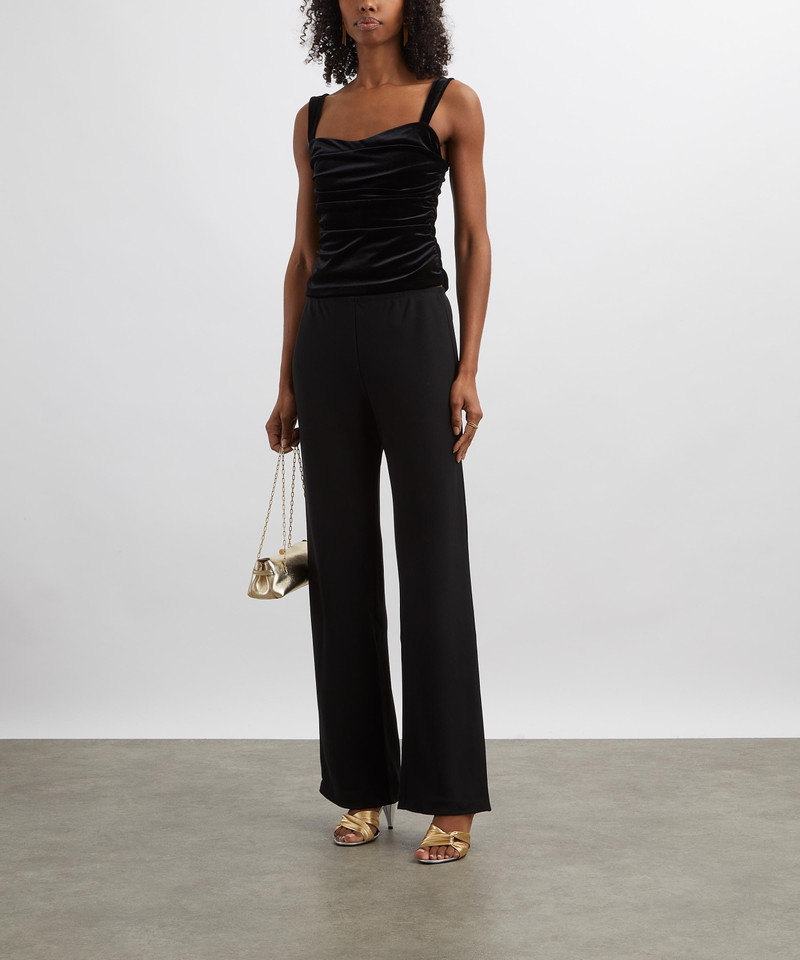 Gale Satin Mis-Rise Bias Trousers 2