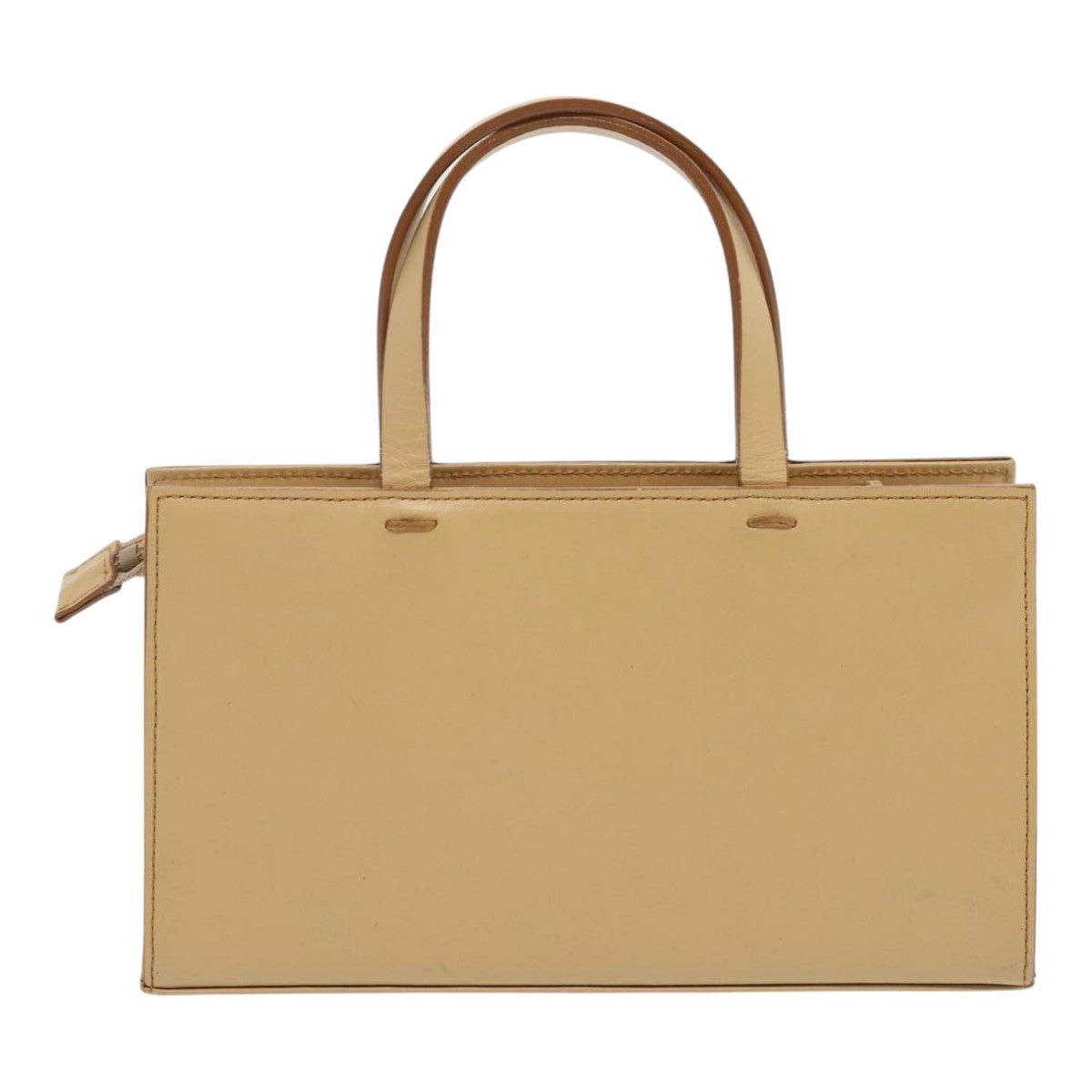 Burberry Hand Bag Leather Beige - 2