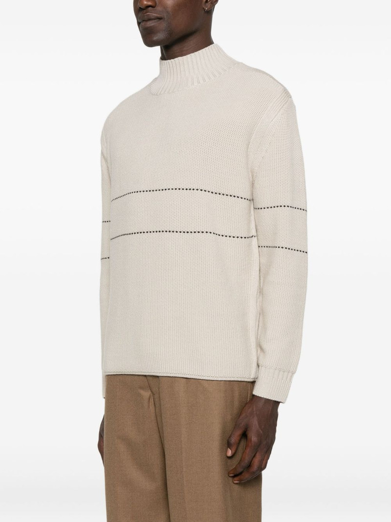 high-neck striped sweater 3