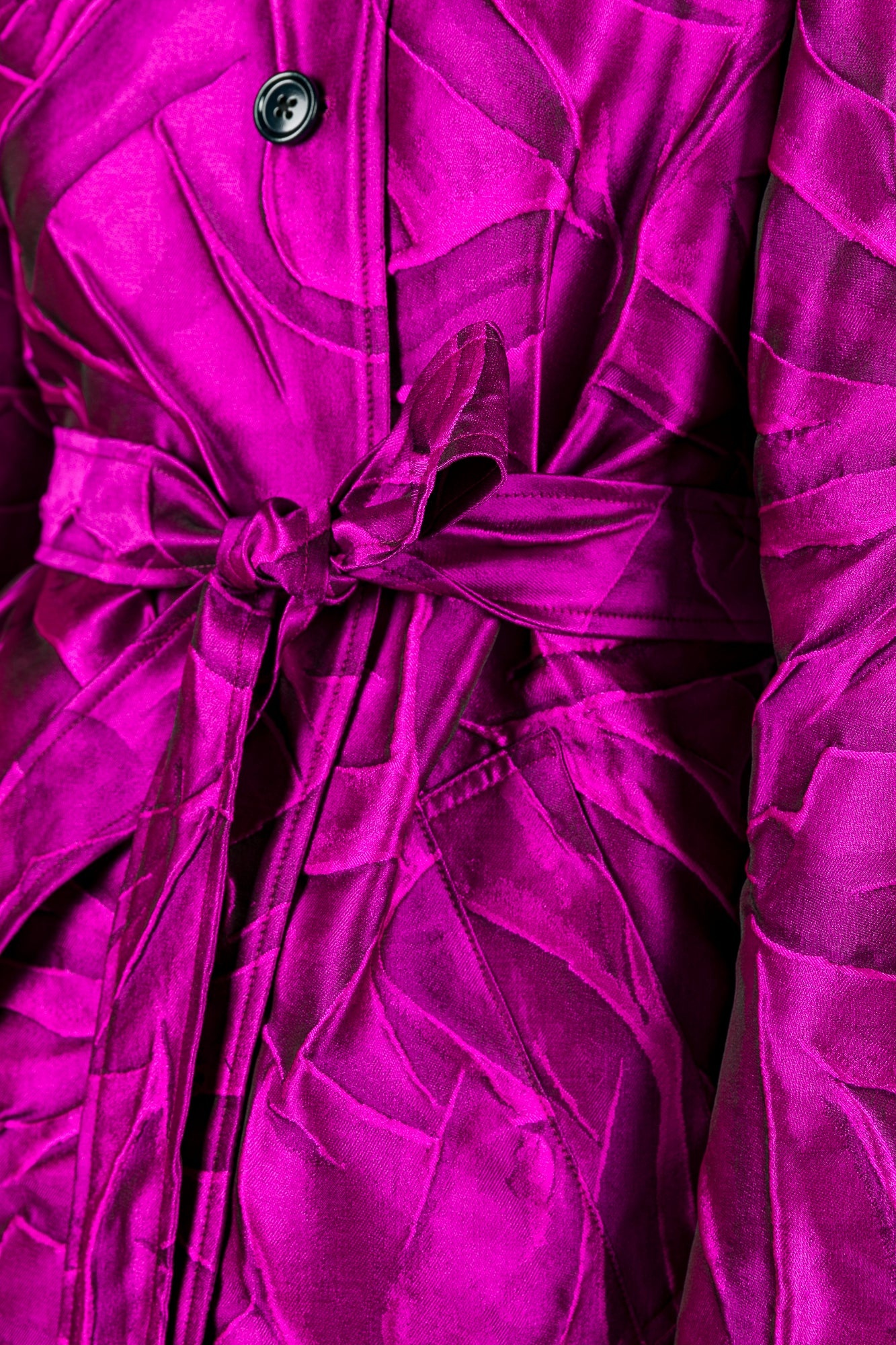 JACQUARD BELTED MAC - 6