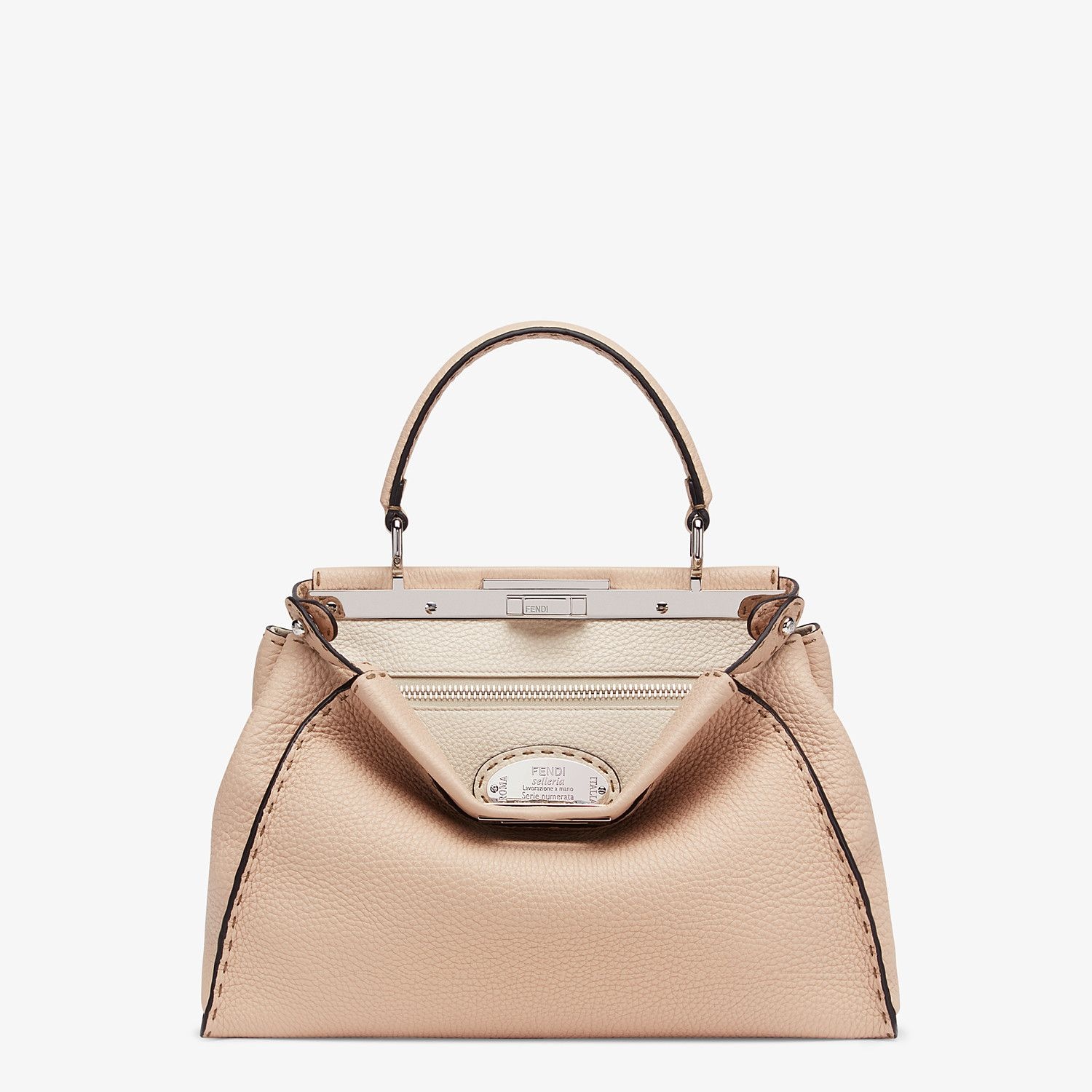 Beige leather bag - 1