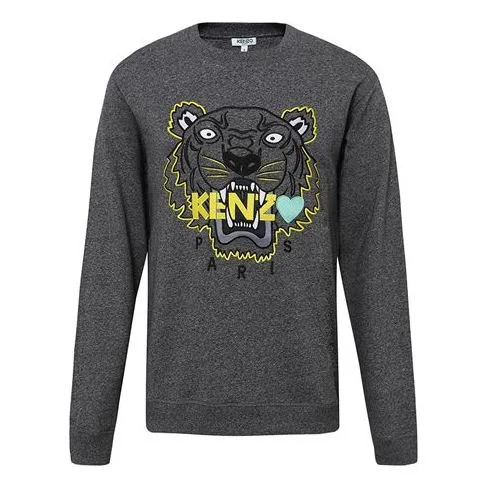 KENZO Love Large Tiger Head Embroidered Sweatshirt 'Dark Grey' F965SW0184X4-98 - 1