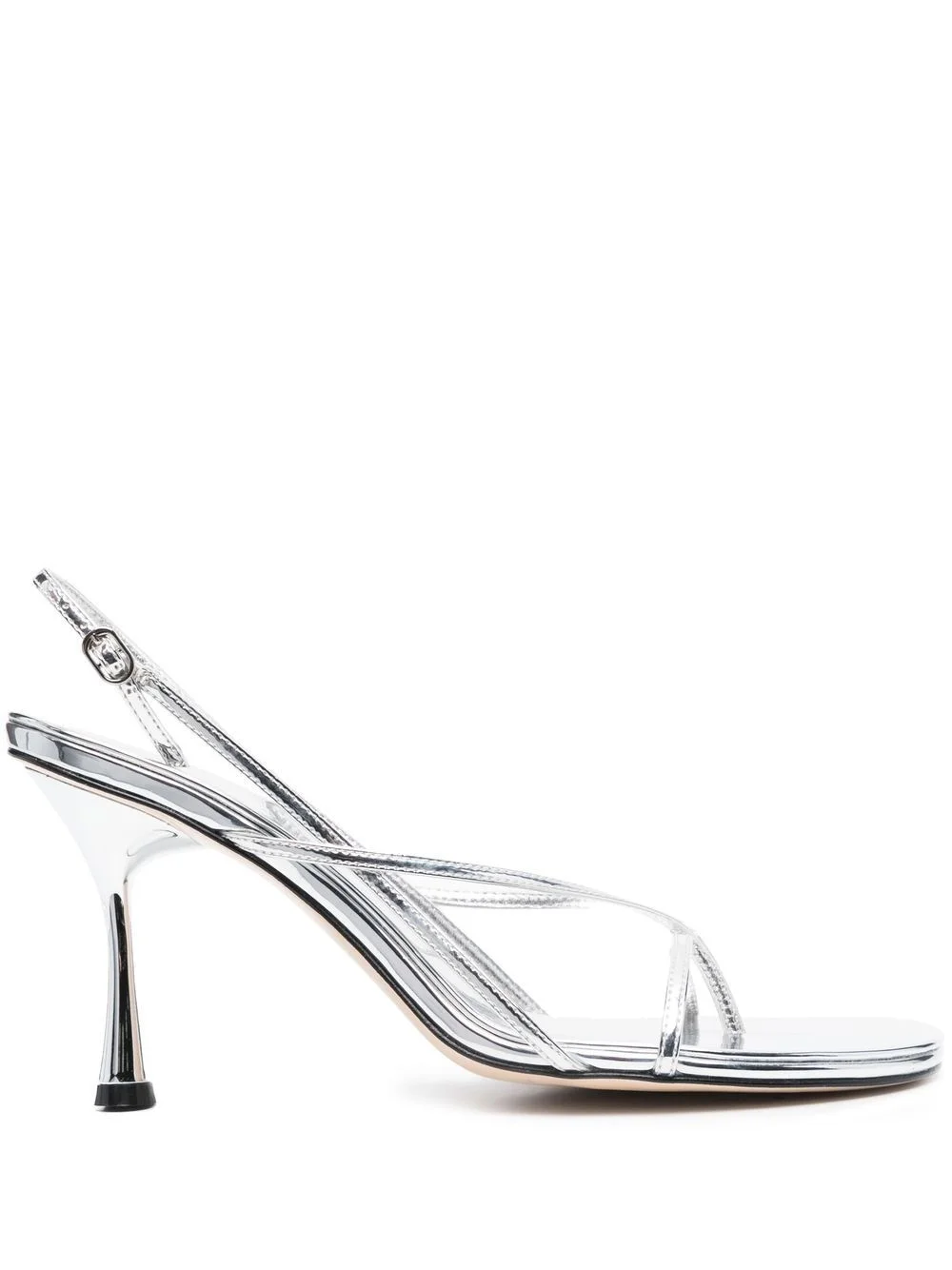 95mm metallic-finish open-toe sandals - 1